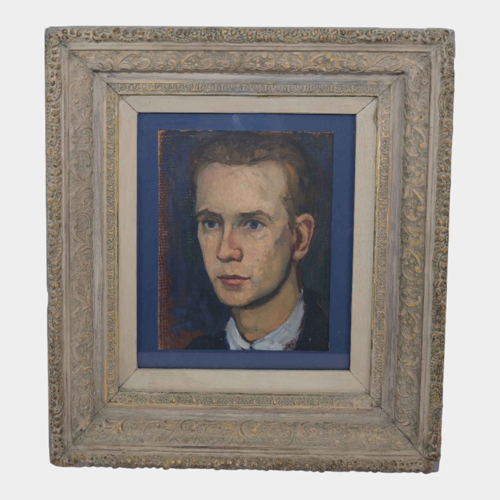 Lester Nass (Austrian, 1894-1990) Oil On Board Portrait Of A Man Framed Painting (1 of 7)