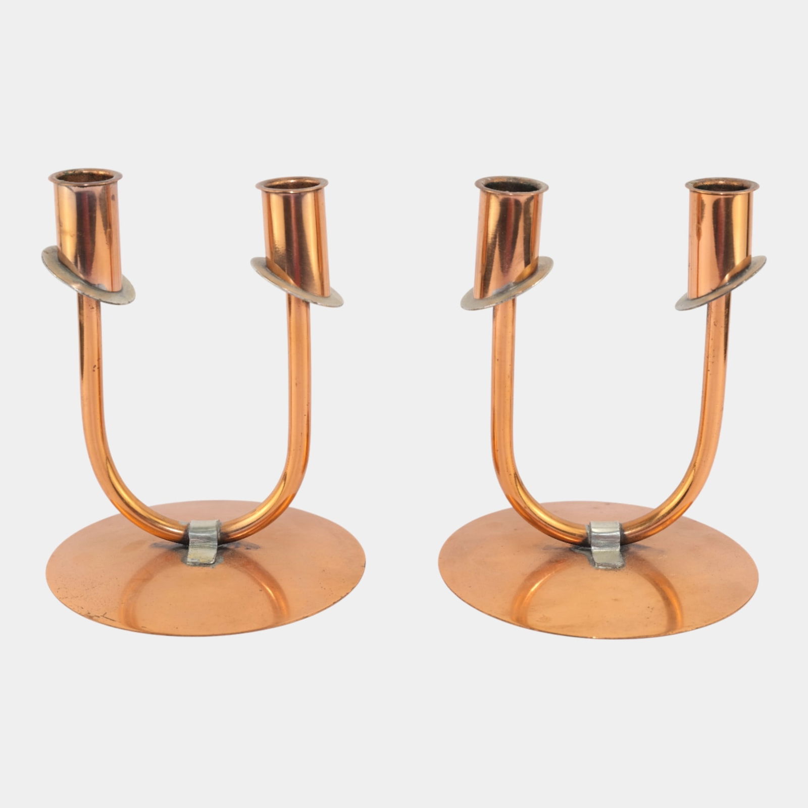 Benedict Studios Lotus Bud Ware 1920s Copper Art Deco Double Candleholder Set: We offer affordable in-house shipping on all items. Benedict Studios Lotus Bud Ware 1920s Copper Art Deco Double Candleholder Set Elegantly sculptural and warmly luminous, these Art Deco double candl
