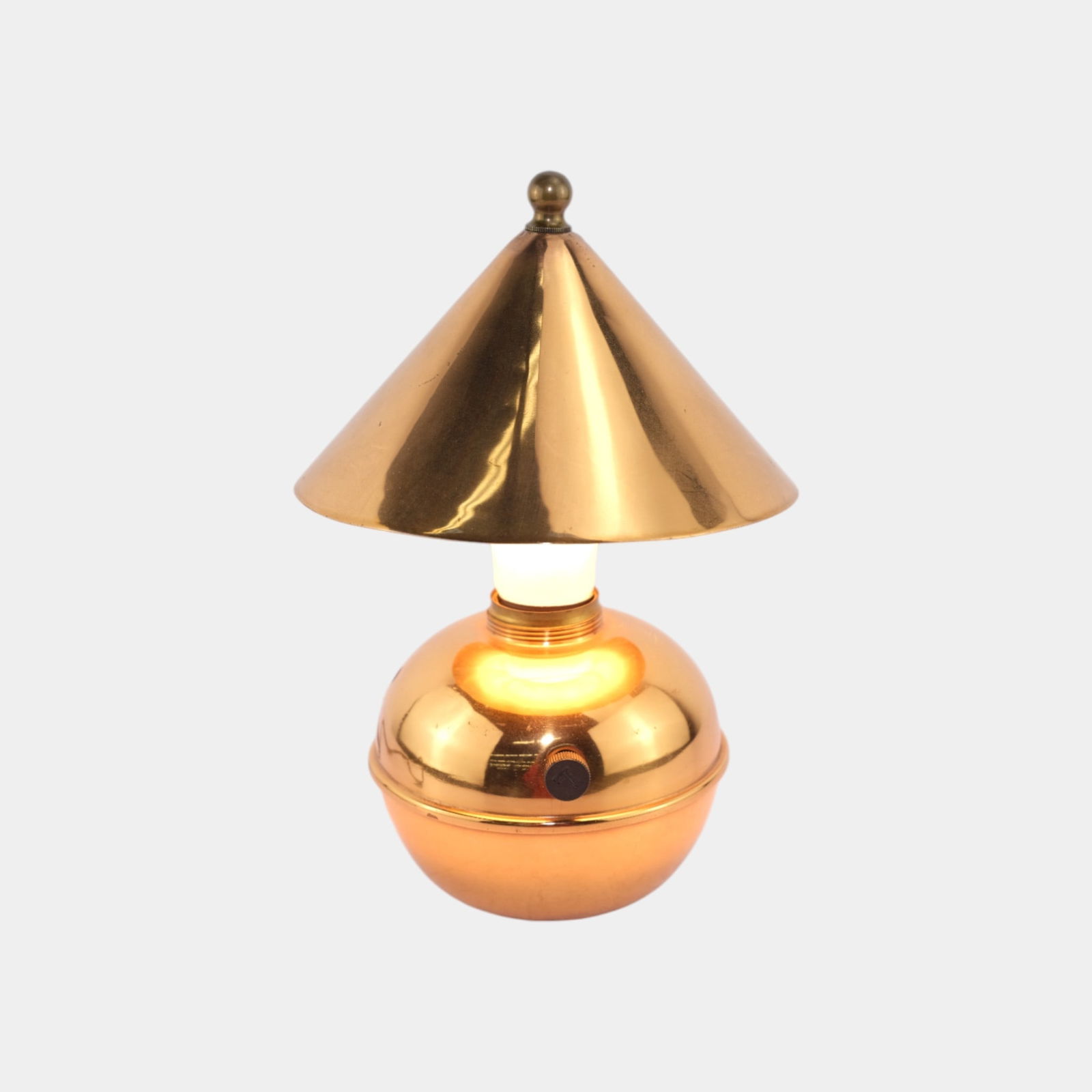 Ruth & William Gerth For Chase 1930s Art Deco Copper Glow Lamp And Shade (1 of 6)