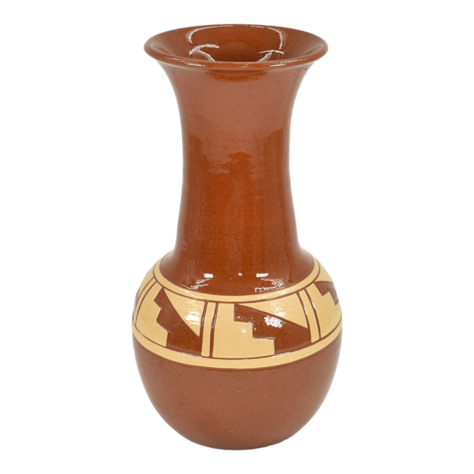 Pine Ridge Sioux Dakota Art Pottery Hand Made Native American Brown Vase Cottier (1 of 6)