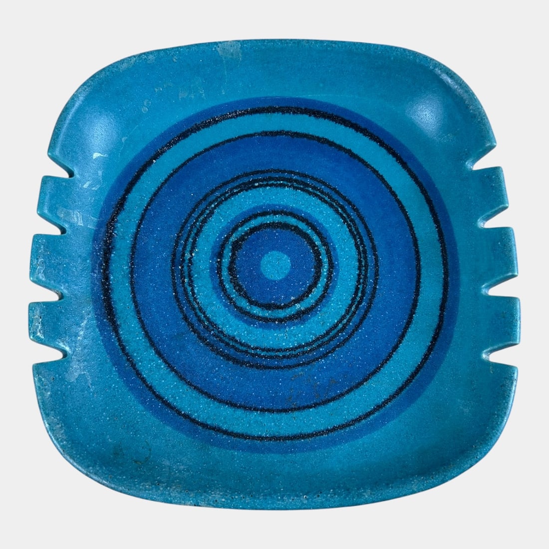 Fong Chow For Glidden Pottery Blue Teal Mid Century Modern Large Dish Ashtray: We offer affordable in-house shipping on all items. Fong Chow For Glidden Pottery Blue Teal Mid Century Modern Large Dish Ashtray Boldly graphic and vibrantly glazed, this Mid Century Modern Glidden