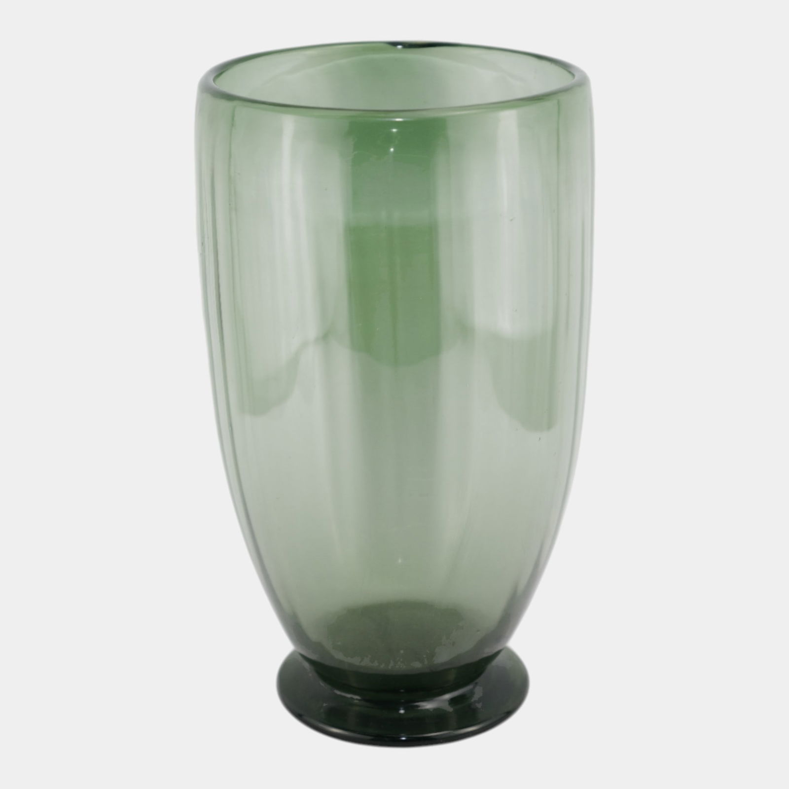 Keith Murray For Stevens Williams Royal Brierley Art Deco 1930s Green Glass Vase (1 of 7)