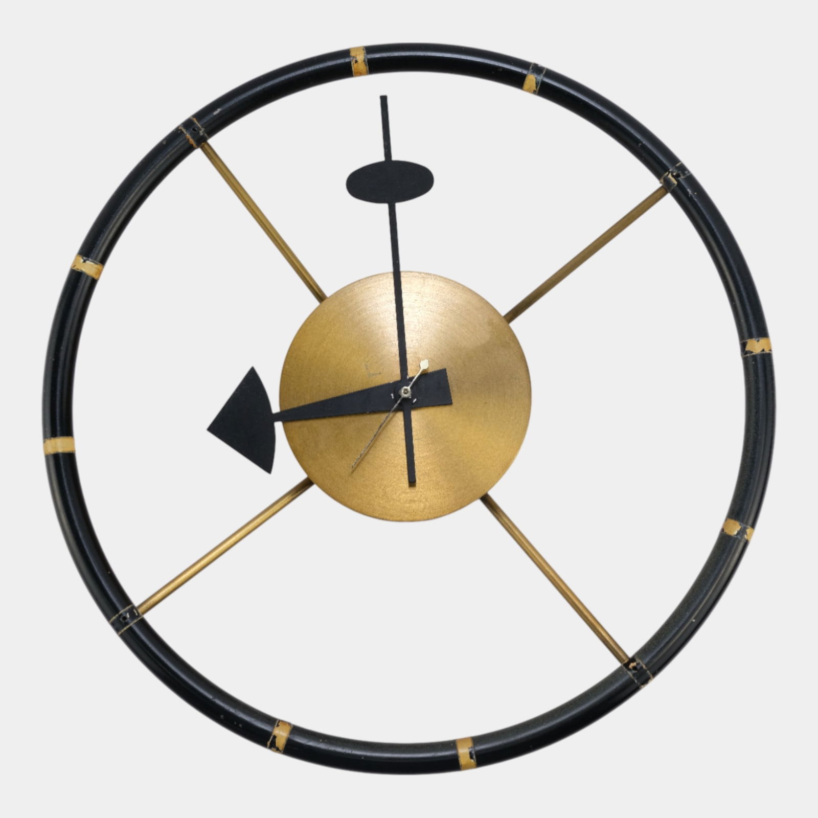 George Nelson For Herman Miller Mid Century Modern "Steering Wheel" Wall Clock: We offer affordable in-house shipping on all items. George Nelson For Herman Miller Mid Century Modern "Steering Wheel" Wall Clock Herman Miller Mid-Century George Nelson Steering Wheel Clock. Far sc