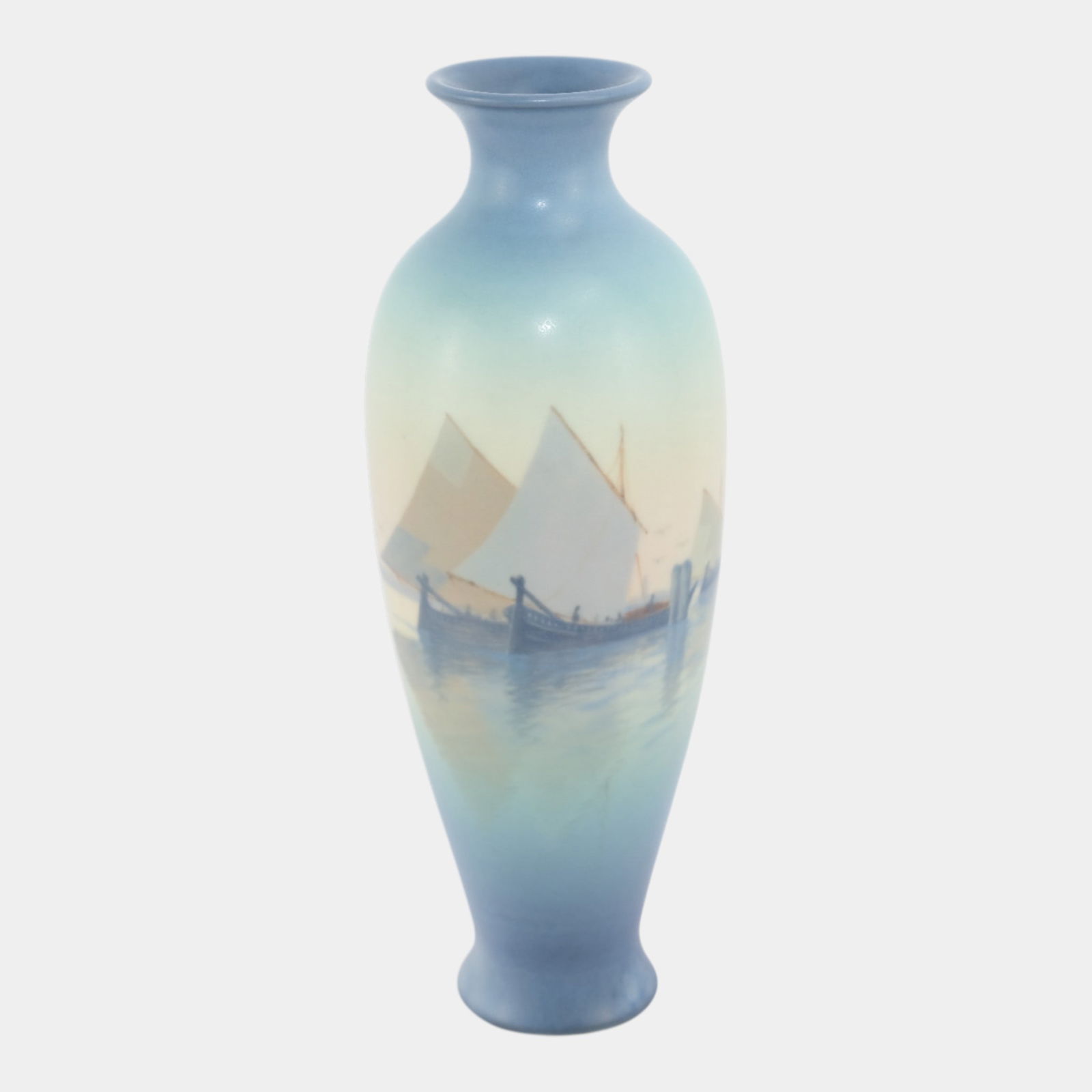 Rookwood Pottery 1922 Scenic Vellum Sailboats And Harbor View Vase 839B Schmidt (1 of 6)