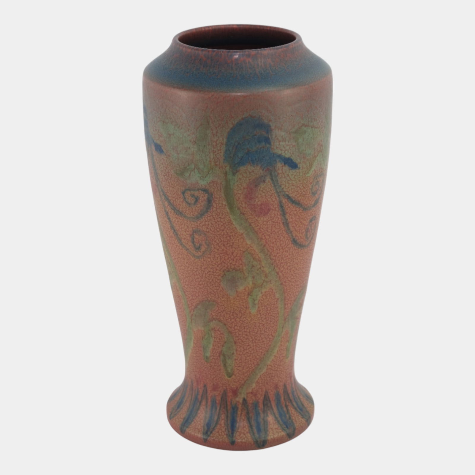 Rookwood 1920 Arts And Crafts Pottery Matte Red Floral Tall Vase 1356B Abel (1 of 6)