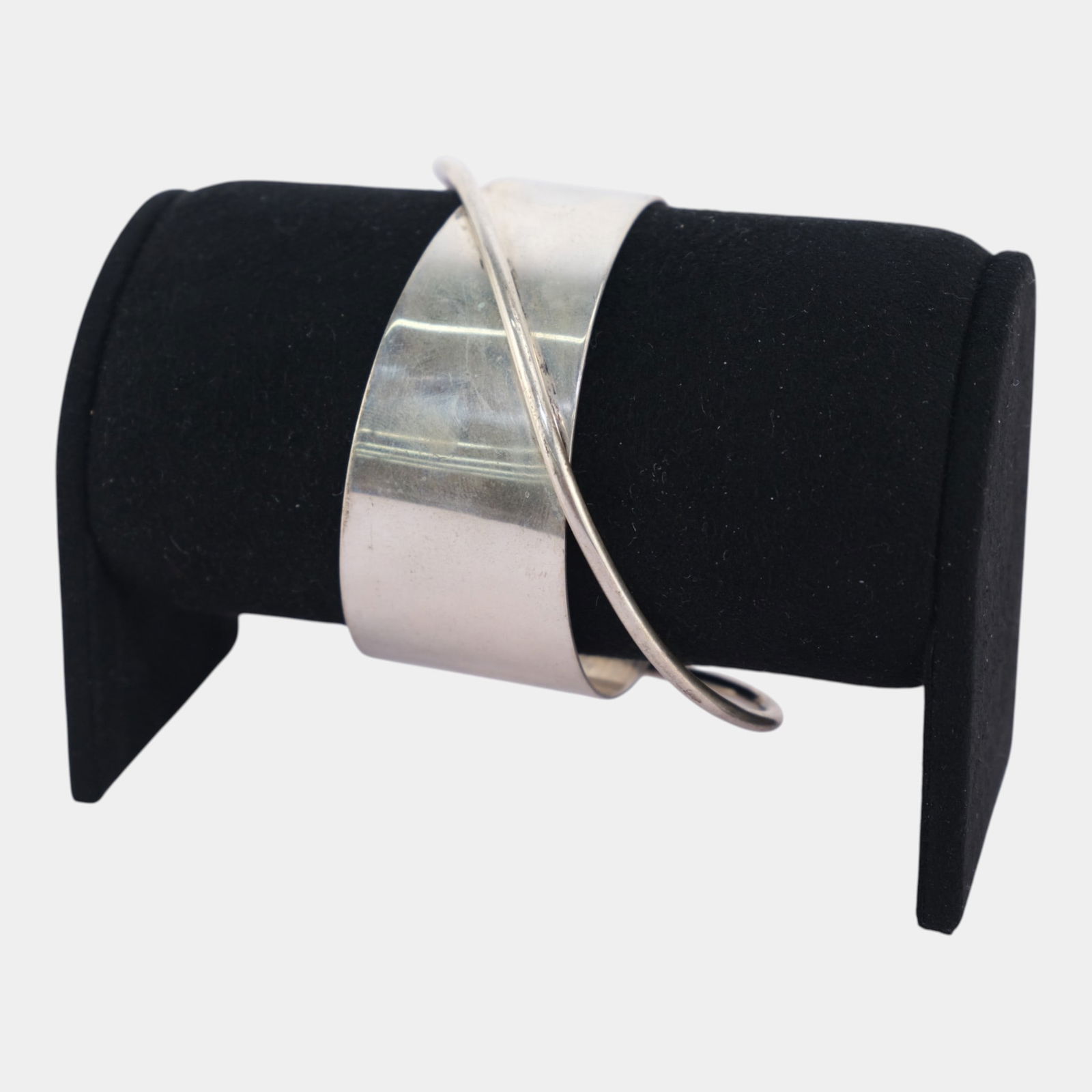 Otto Robert Bade ORB Mid Century Modernist Sterling Silver 925 Open Cuff Bracelet (1 of 9)