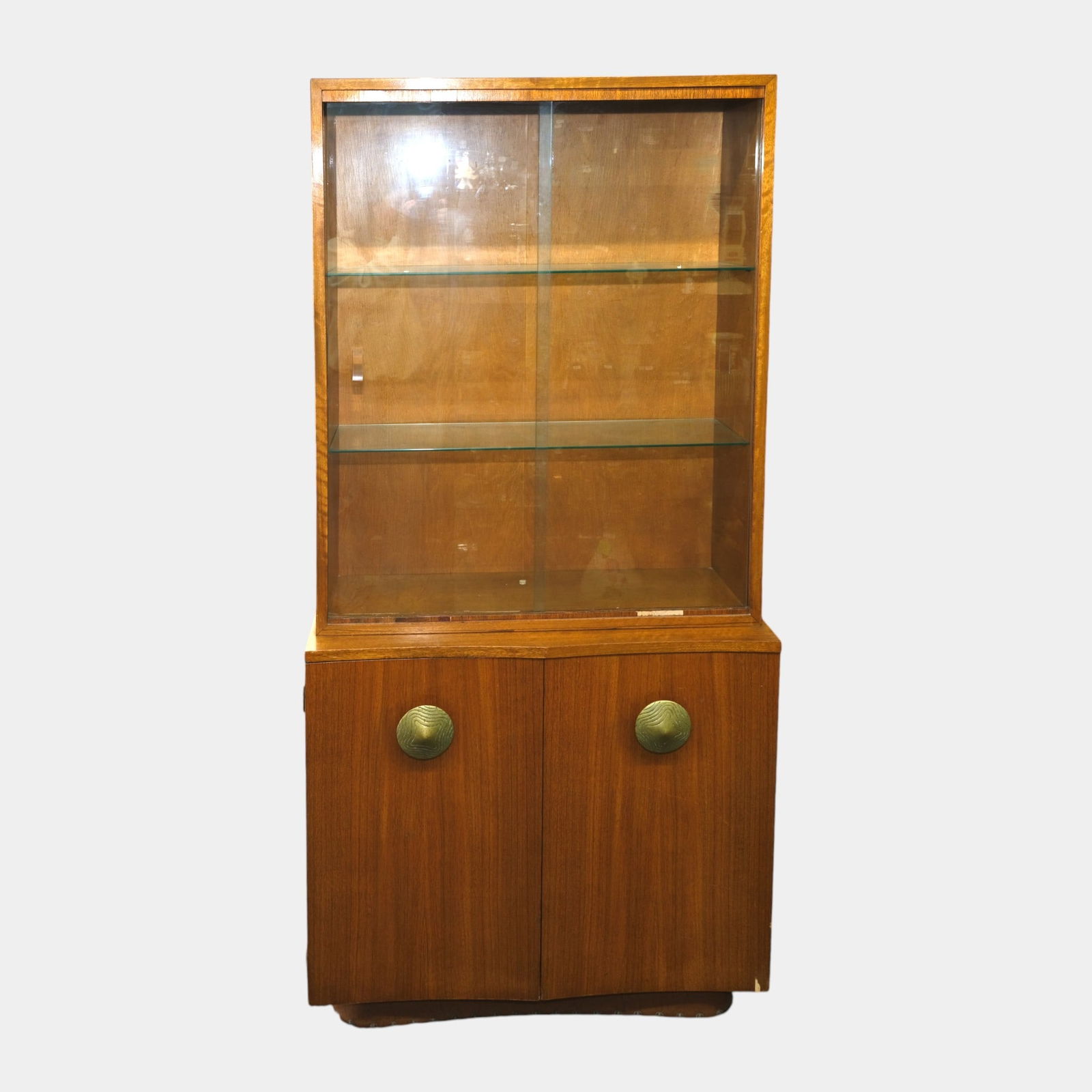 Gilbert Rohde For Herman Miller Furniture Co 1940s Paldao Wood Sliding Glass Cabinet 4190 (1 of 10)