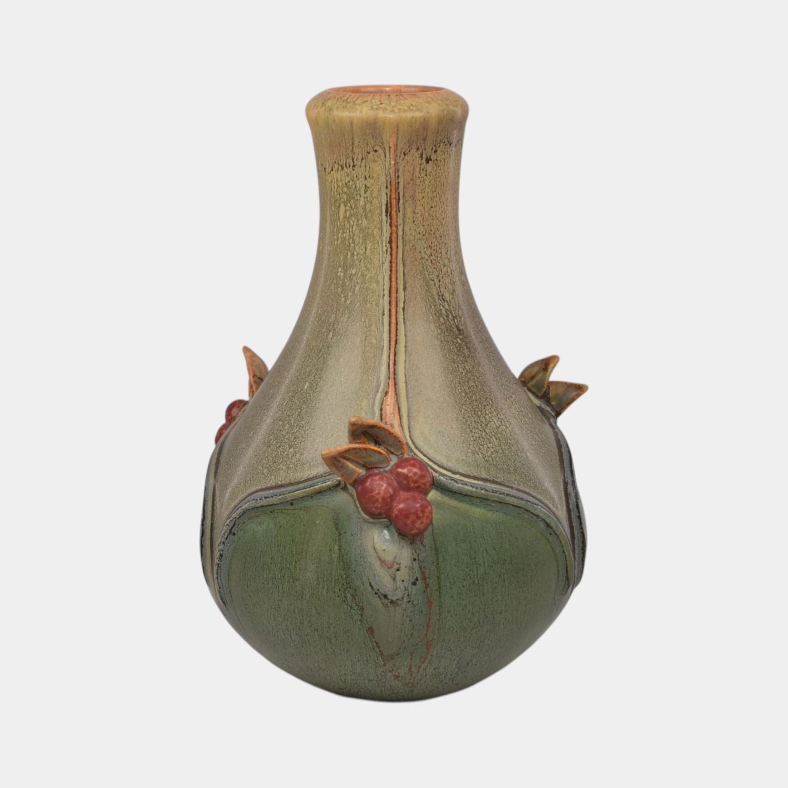 Ephraim Faience 2014 Hand Made Pottery Garland of Berries Ceramic Bud Vase (1 of 6)