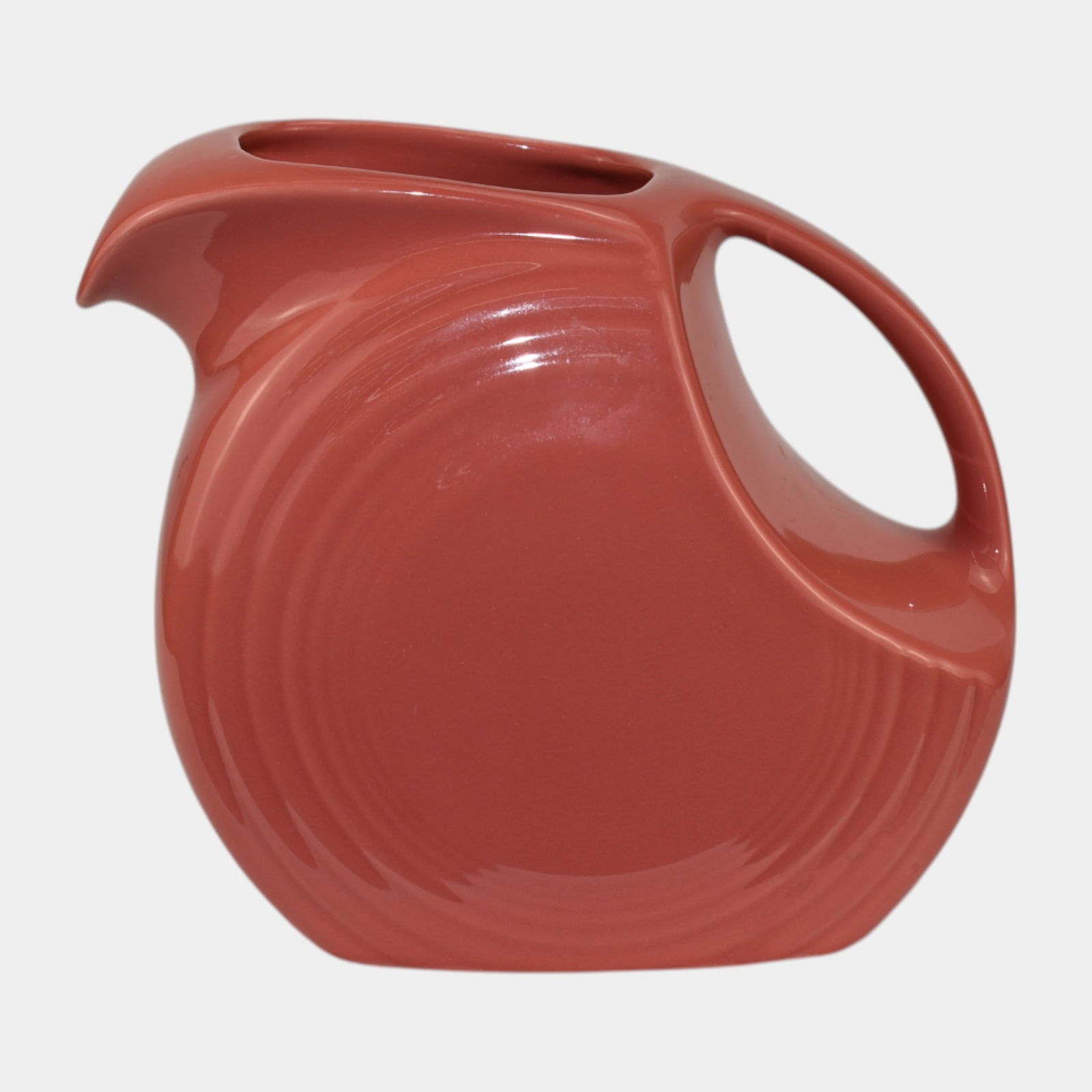 Fiestaware Mid Century Modern Pottery Coral Pink Ceramic Pitcher (1 of 6)