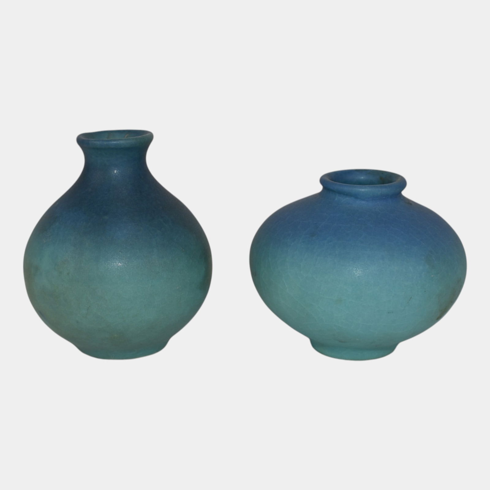 Van Briggle 1940s Vintage Hand Thrown Pottery Blue Ceramic Vases (1 of 6)