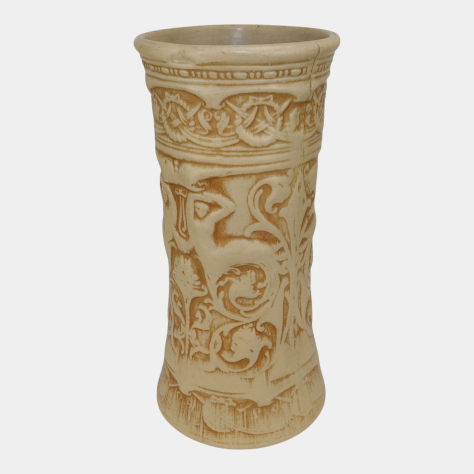 Weller Clinton Ivory 1914 Tall Column Vase (1 of 7)