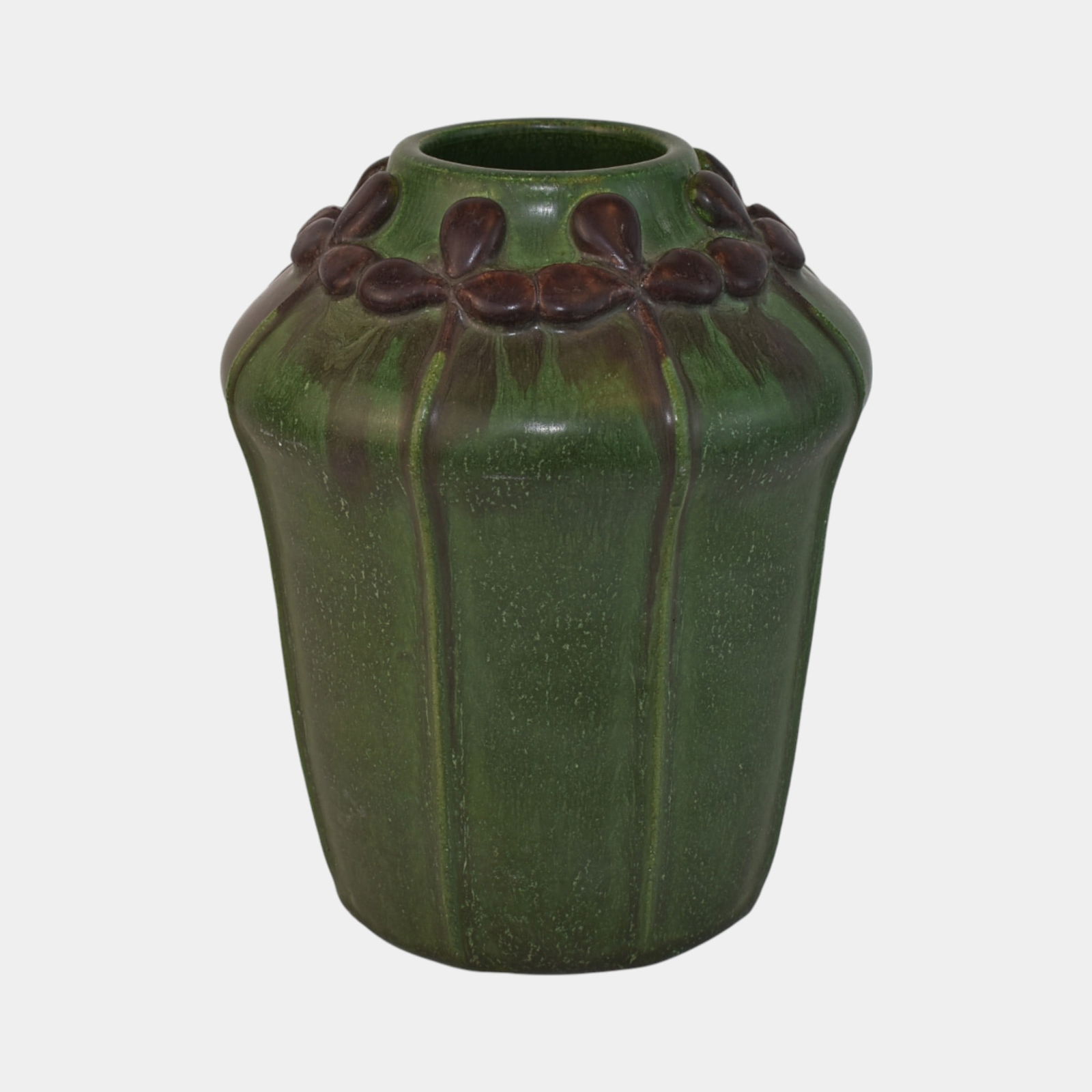 Door Studio Art Pottery Hand Thrown Green Ceramic Vase (1 of 6)