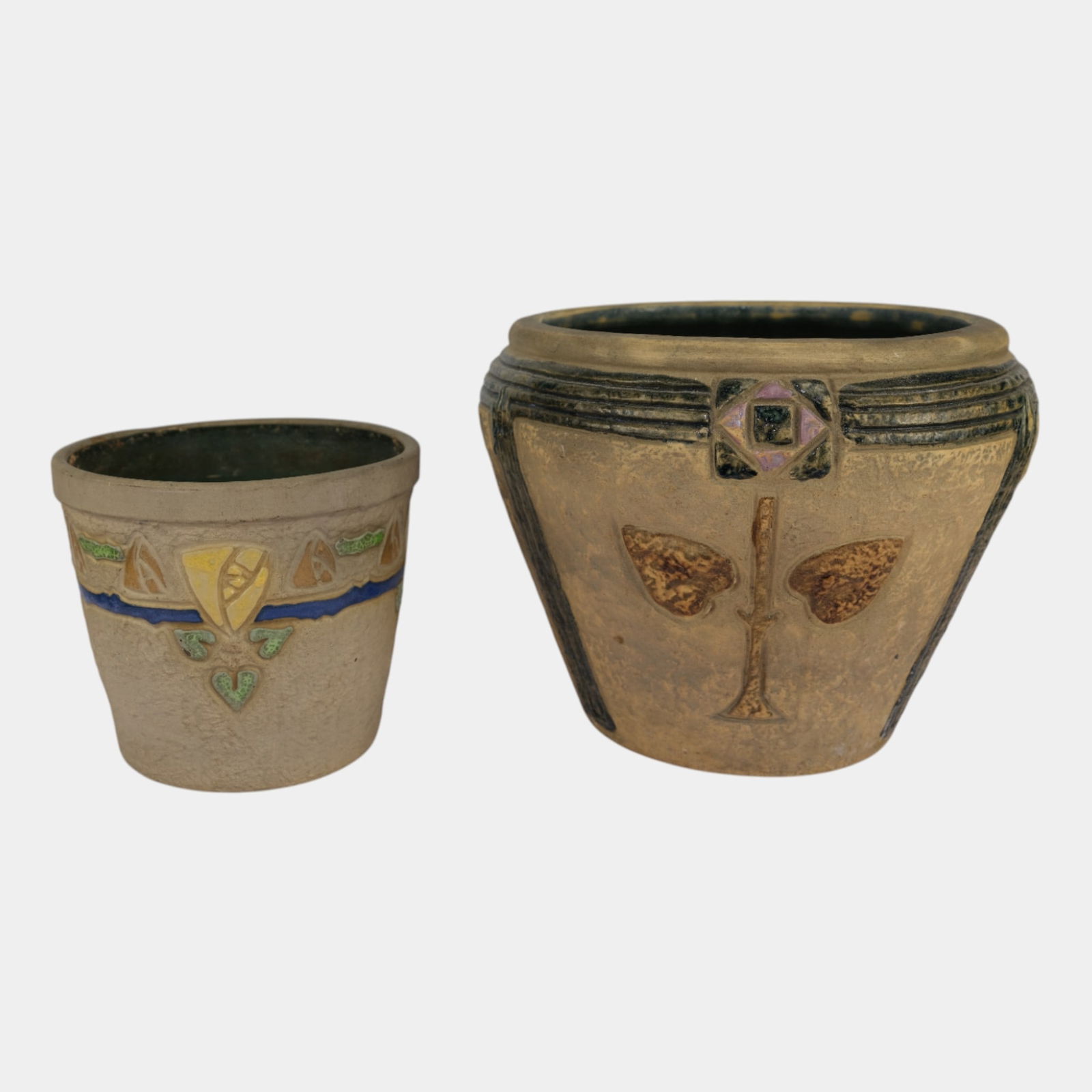 Roseville Mostique Vintage Pottery Jardiniere Planters (1 of 5)