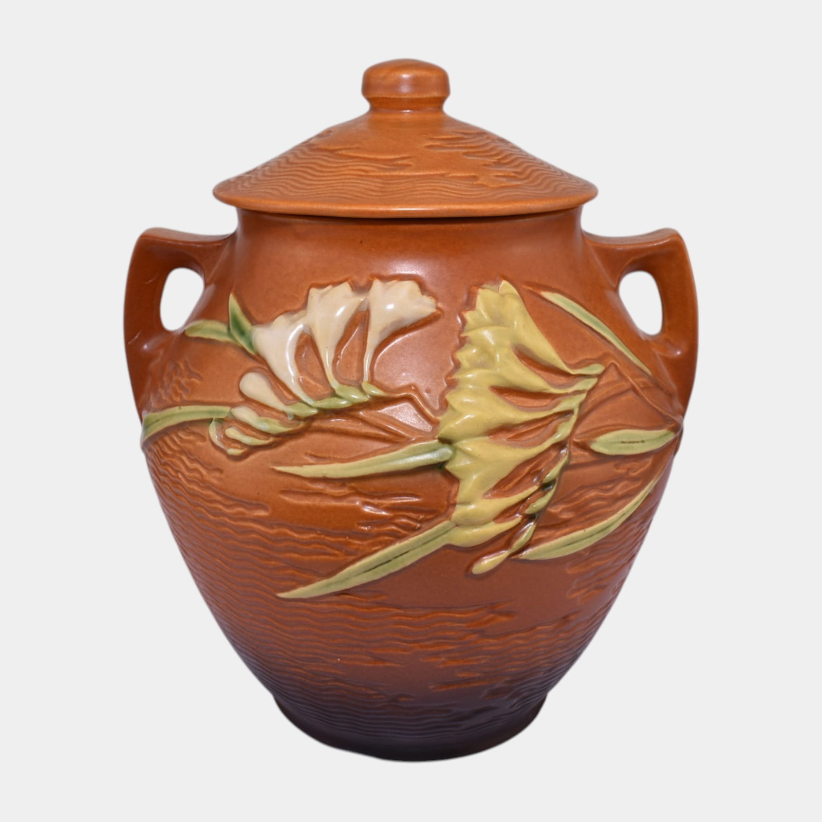 Roseville Freesia Vintage Art Pottery Ceramic Vase And Cookie Jar (1 of 5)
