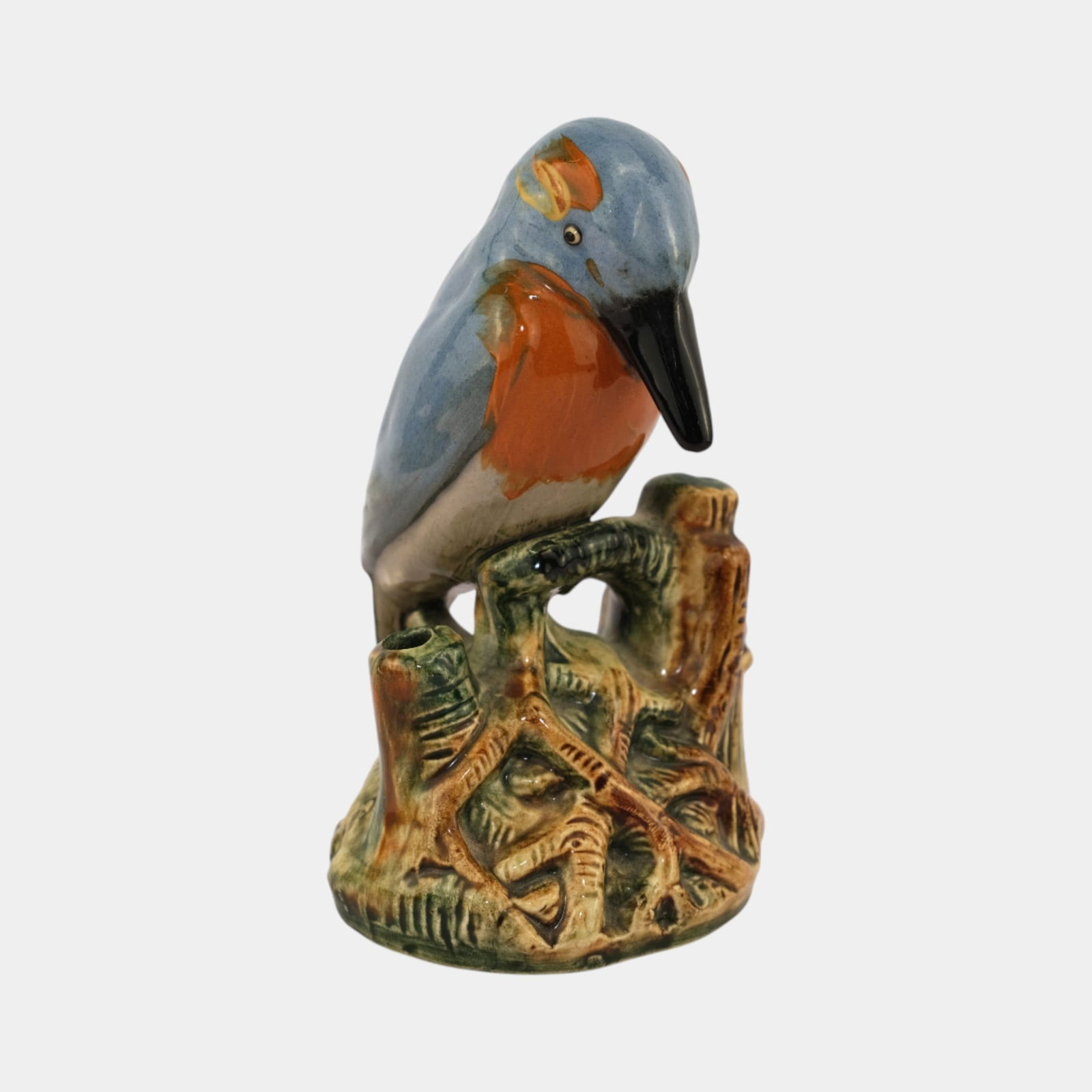 Weller Brighton 1915 Vintage Art Pottery Woodpecker Figural Ceramic Flower Frog (1 of 3)