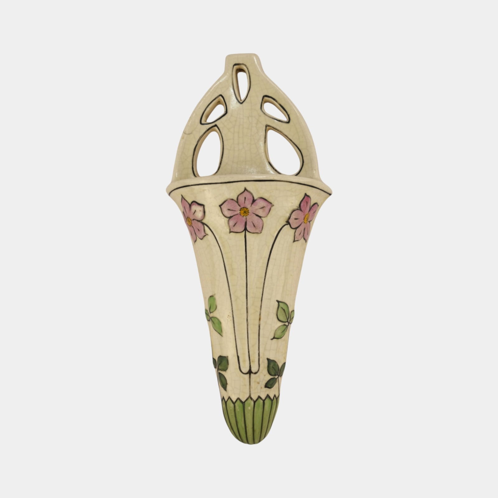 Roseville Creamware Persian 1916 Wall Pocket (1 of 4)