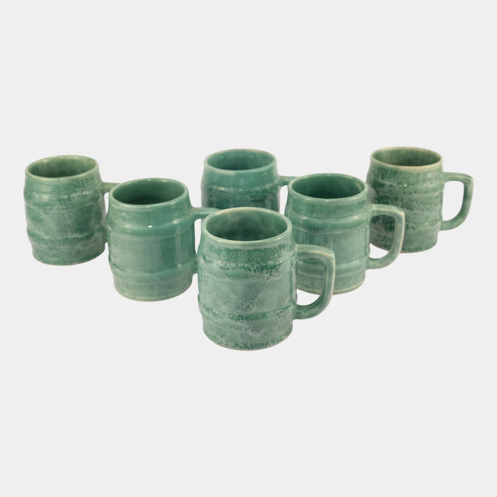 Anna Van Briggle Green Set of 6 Mugs (1 of 4)