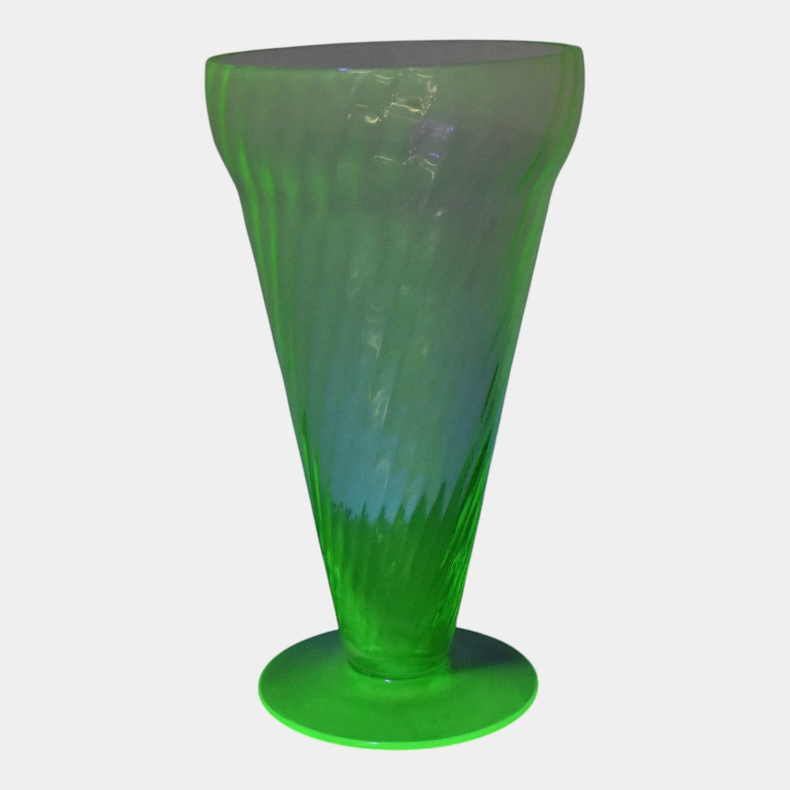 Uranium Green Depression Glass Ice Tea Tumblers Set Of 4 (1 of 5)