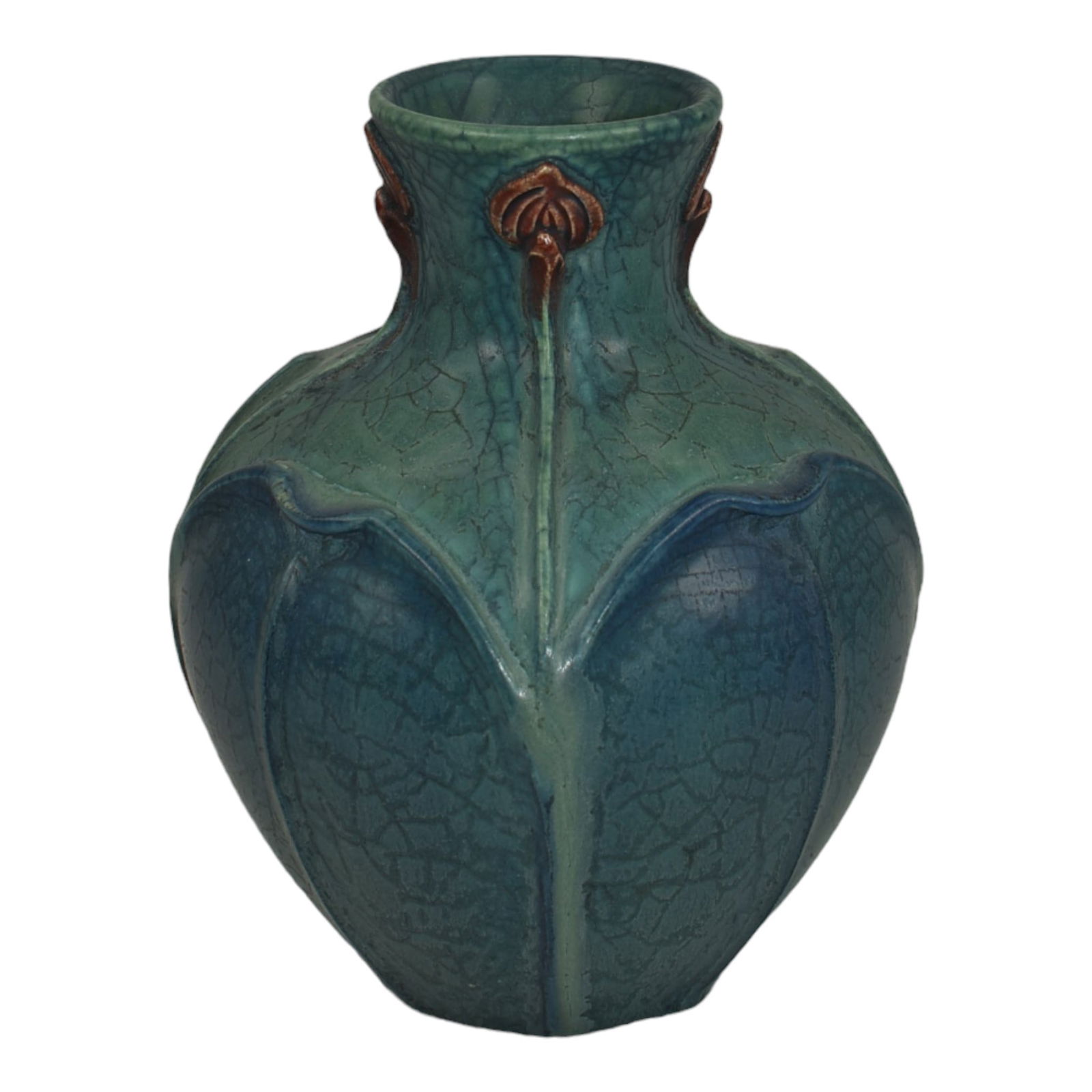 Ephraim Faience 2013 Hand Made Art Pottery Blue Small Wonder Ceramic Vase F05 (1 of 6)