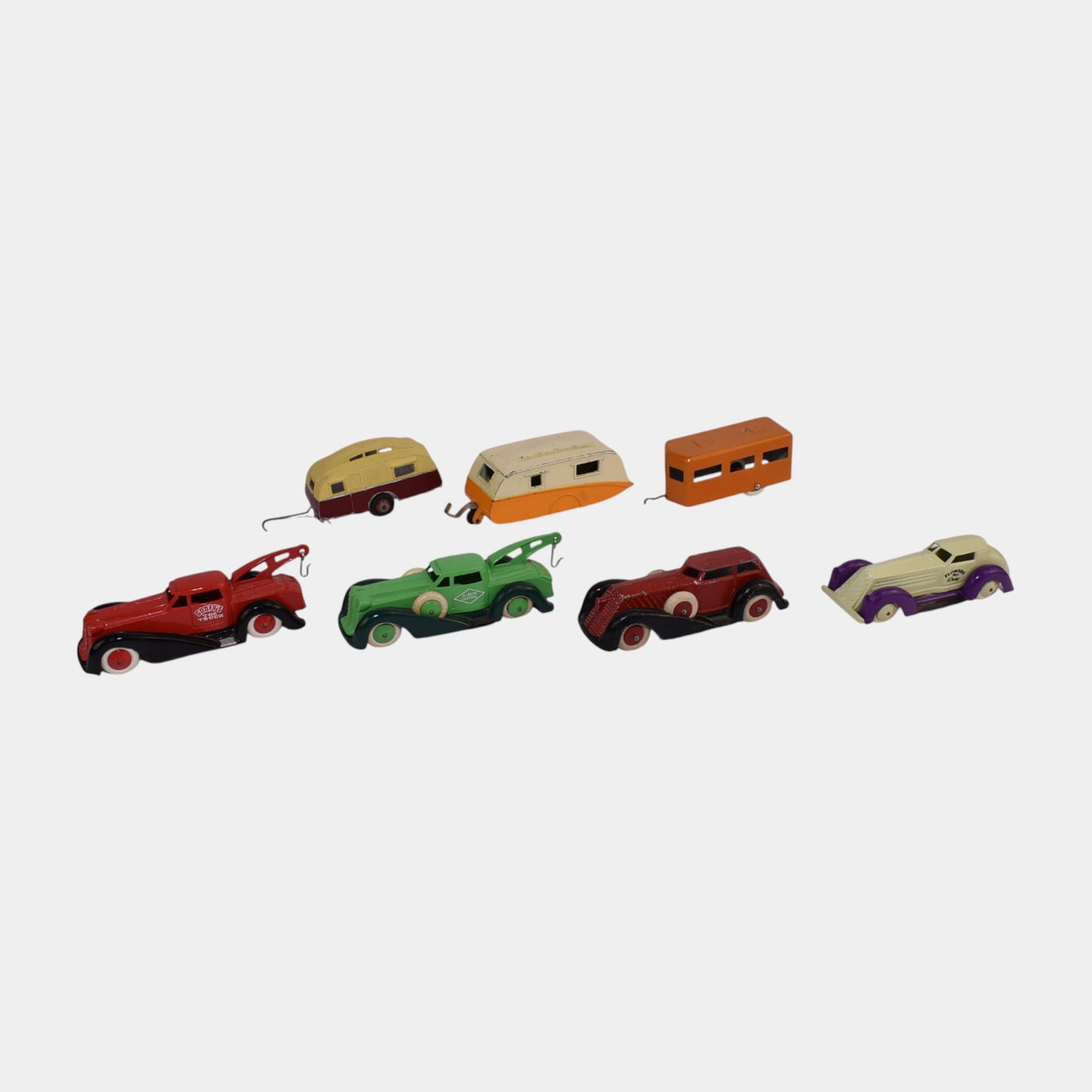 Pride Lines, Manoil, Dinky Toys Caravan Cast And Tin Plate Toy Cars And Trailers (1 of 8)