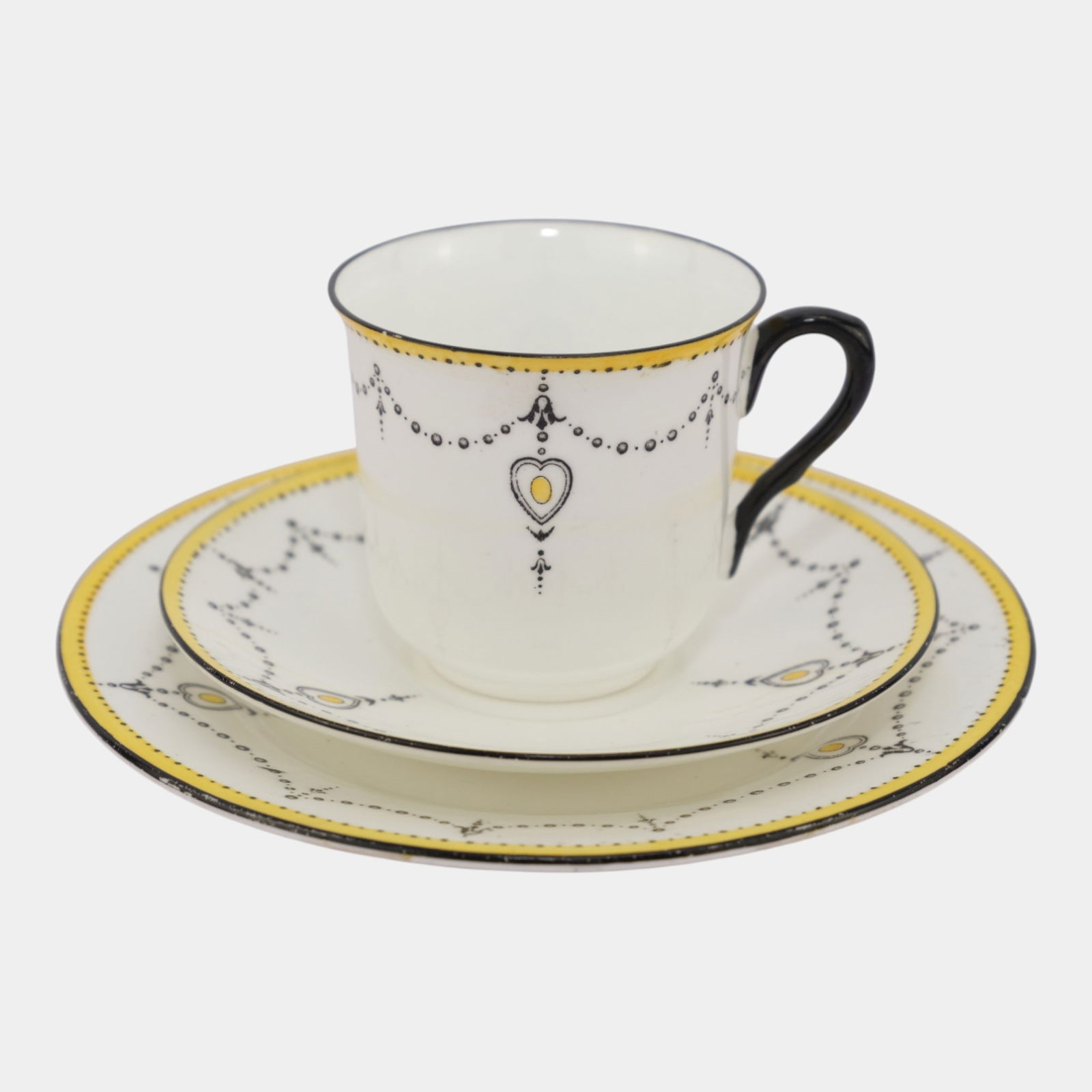 Shelley China England Vintage "11140" Art Deco Cup & Saucer Tea Trio Set: Professional, fast, and affordable in house shipping available for all items. Shelley China England Vintage "11140" Art Deco Cup & Saucer Tea Trio Set Elegant and crisply decorated, this Shelley trio