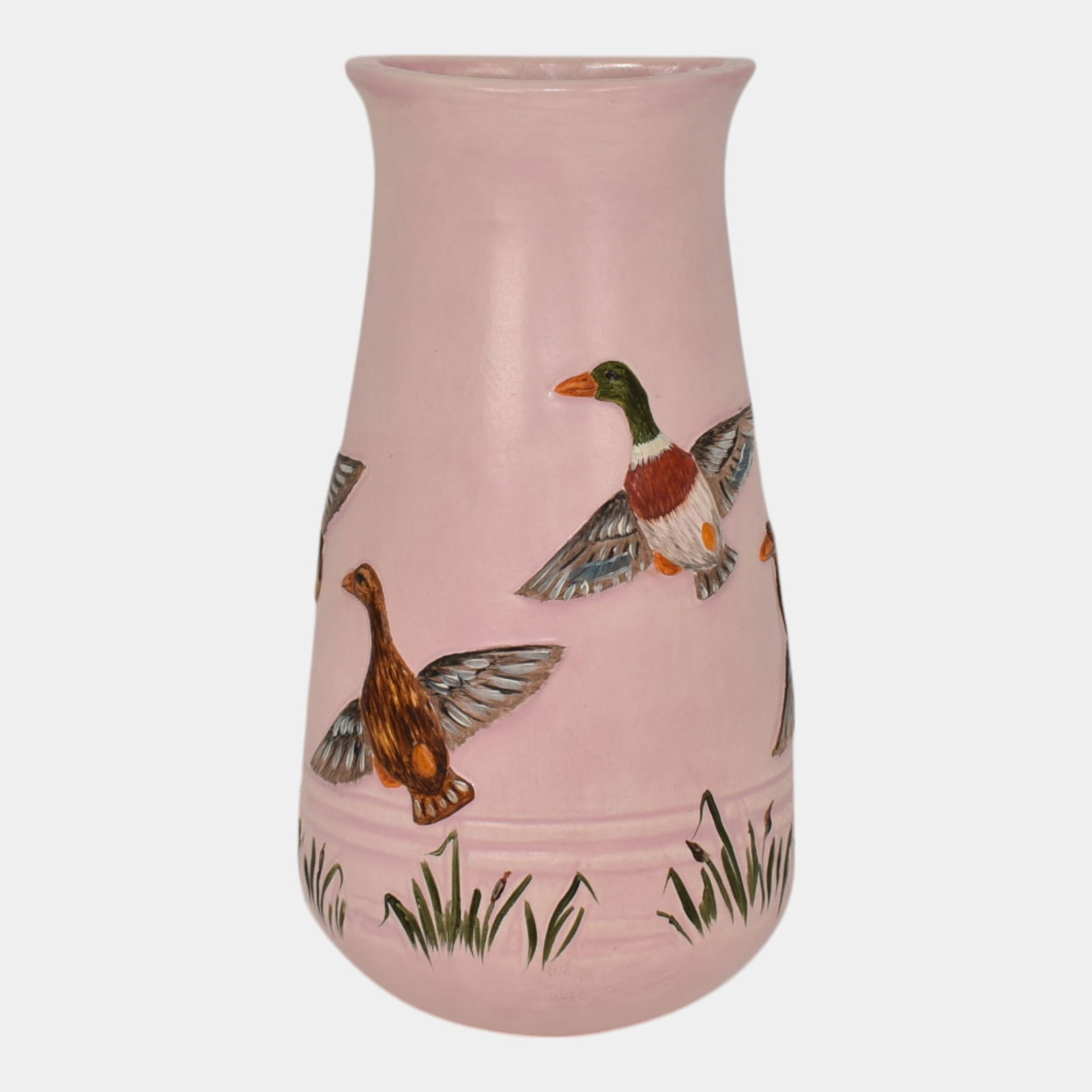 Rookwood Pottery Hand Painted Ducks Pink Ceramic Wall Pocket 6550 (1 of 7)