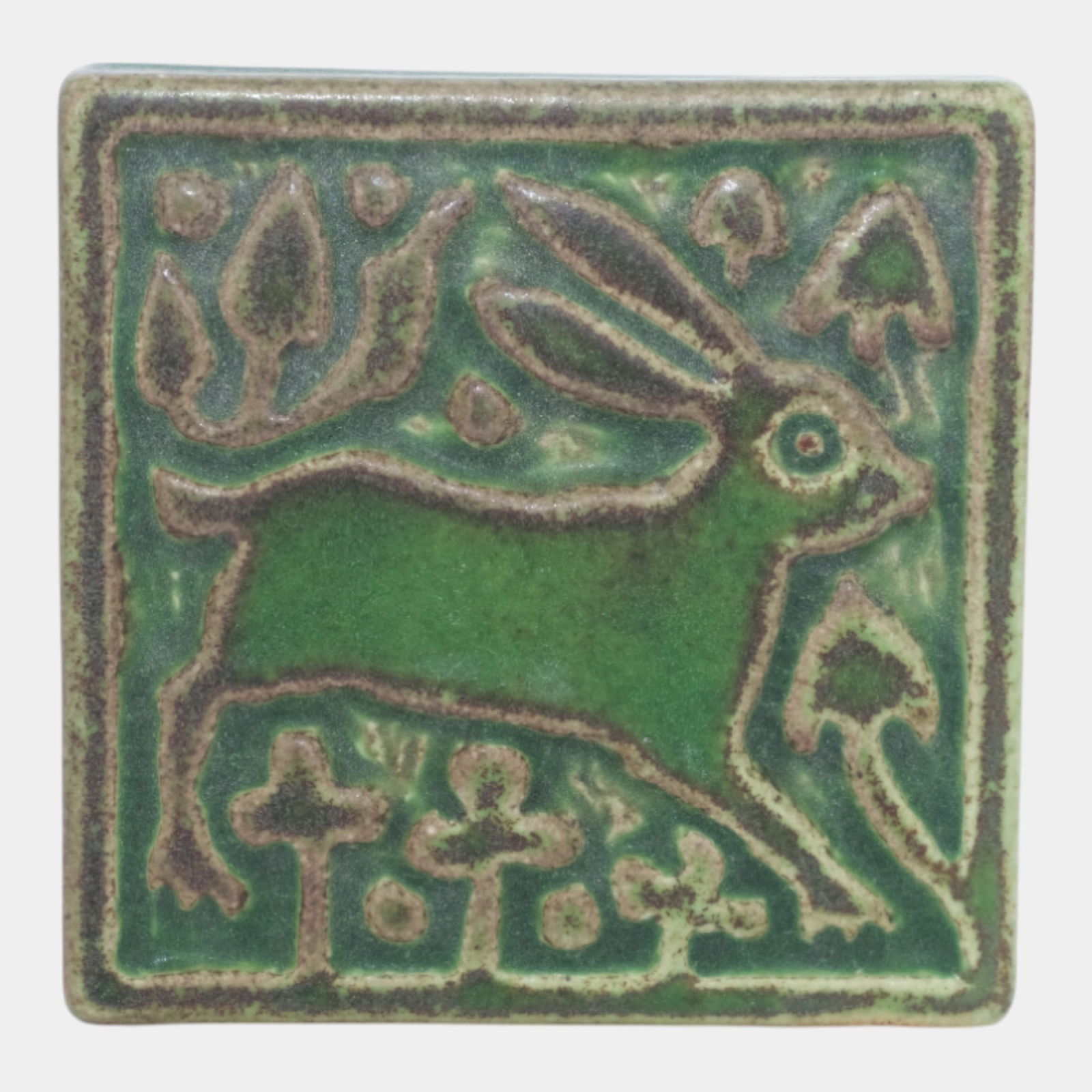 Motawi Tileworks Hand Made Art Pottery Mottled Green Medieval Rabbit Tile: Professional, fast, and affordable in house shipping available for all items. Motawi Tileworks Hand Made Art Pottery Mottled Green Medieval Rabbit Tile Earthy and playfully rustic, this Motawi tile f