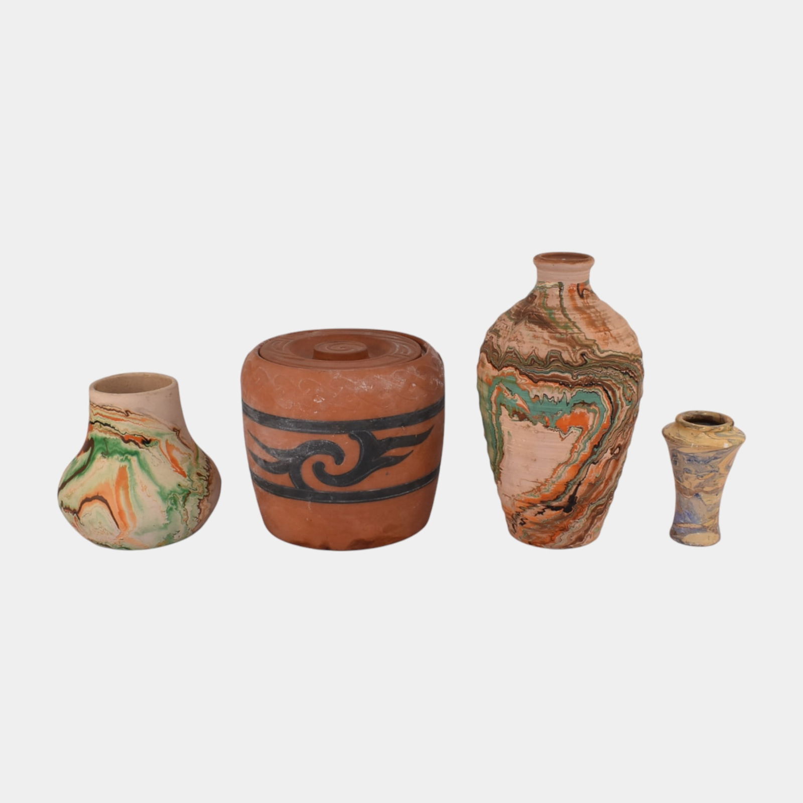 Clifton Ozark Nemadji Vintage Art Pottery Southwestern Style Ceramic Jar Vases (1 of 3)