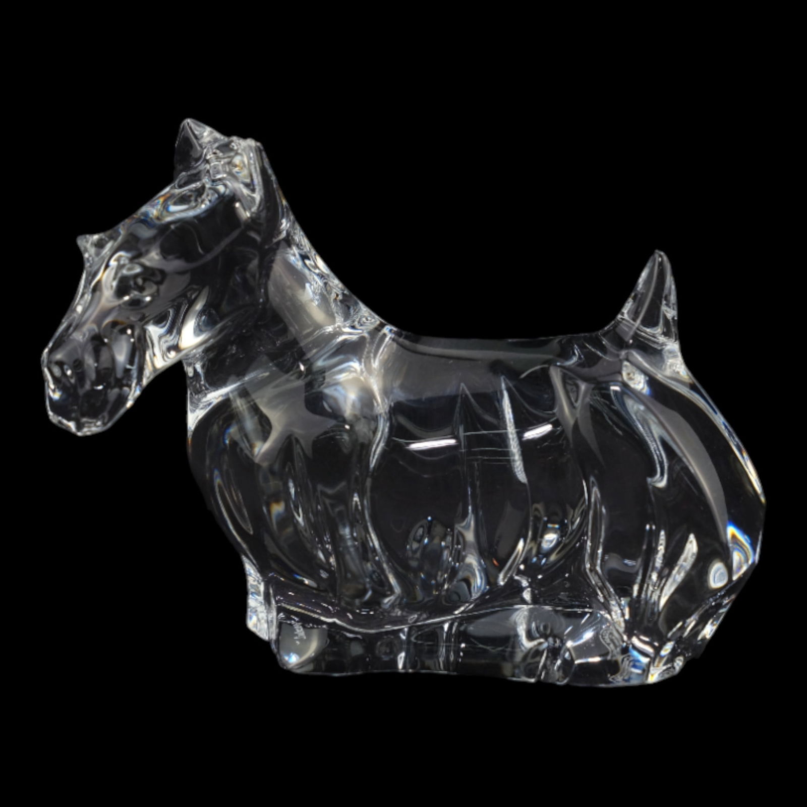 Baccarat French Clear Lead Crystal Scottie Dog Schnauzer Figural Paperweight: Professional, fast, and affordable in house shipping available for all items. Baccarat French Clear Lead Crystal Scottie Dog Schnauzer Figural Paperweight Excellent original condition. No chips, crac