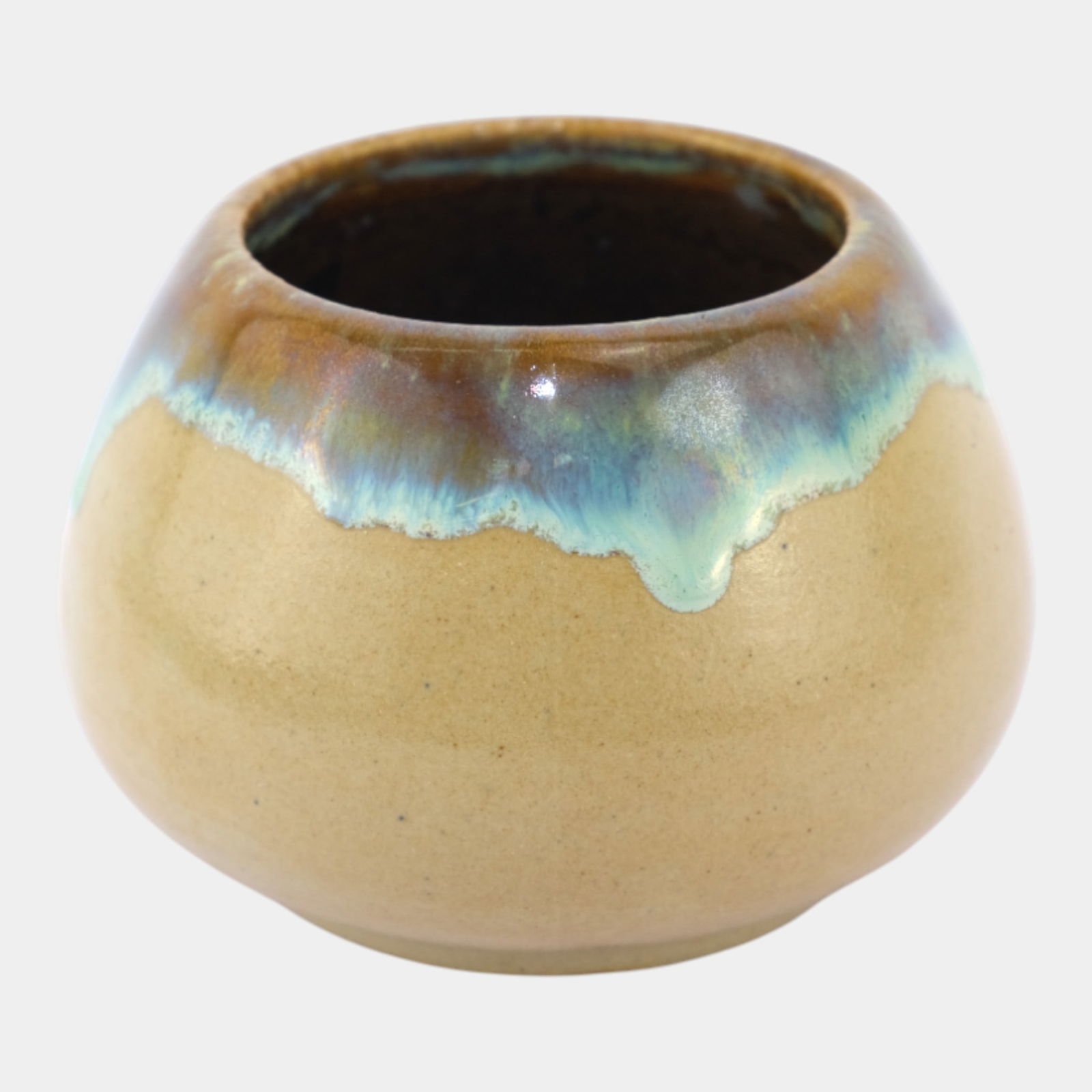 Fulper Arts And Crafts Tan Matte Mahogany Flambe Glaze Art Pottery Vase 047 (1 of 6)