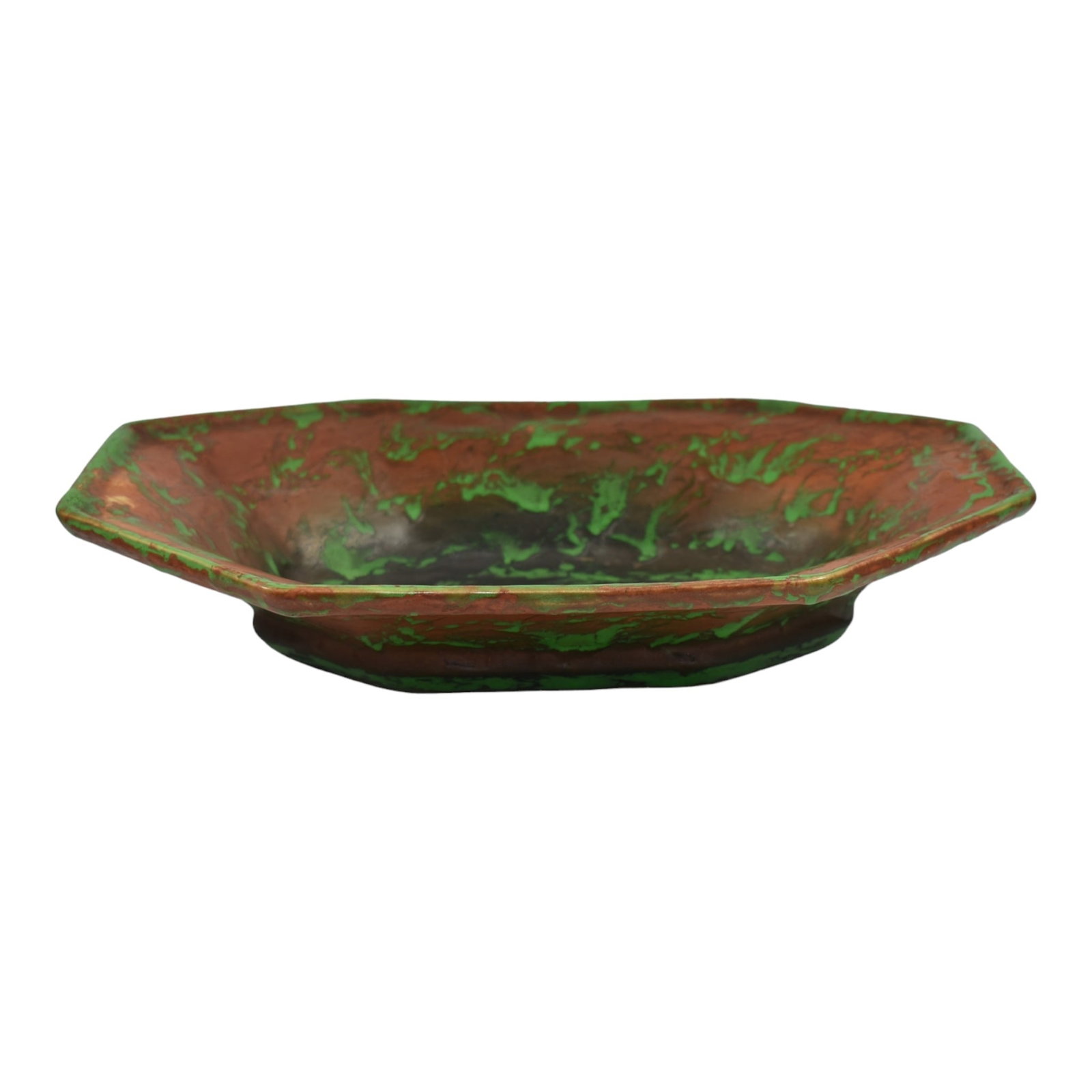 Weller Greora 1930s Vintage Arts and Crafts Pottery Console Bowl: We offer affordable in-house shipping on all items. Weller Greora 1930s Vintage Arts and Crafts Pottery Console Bowl Large and seldom seen arts and crafts form with great color and glaze. Excellent c