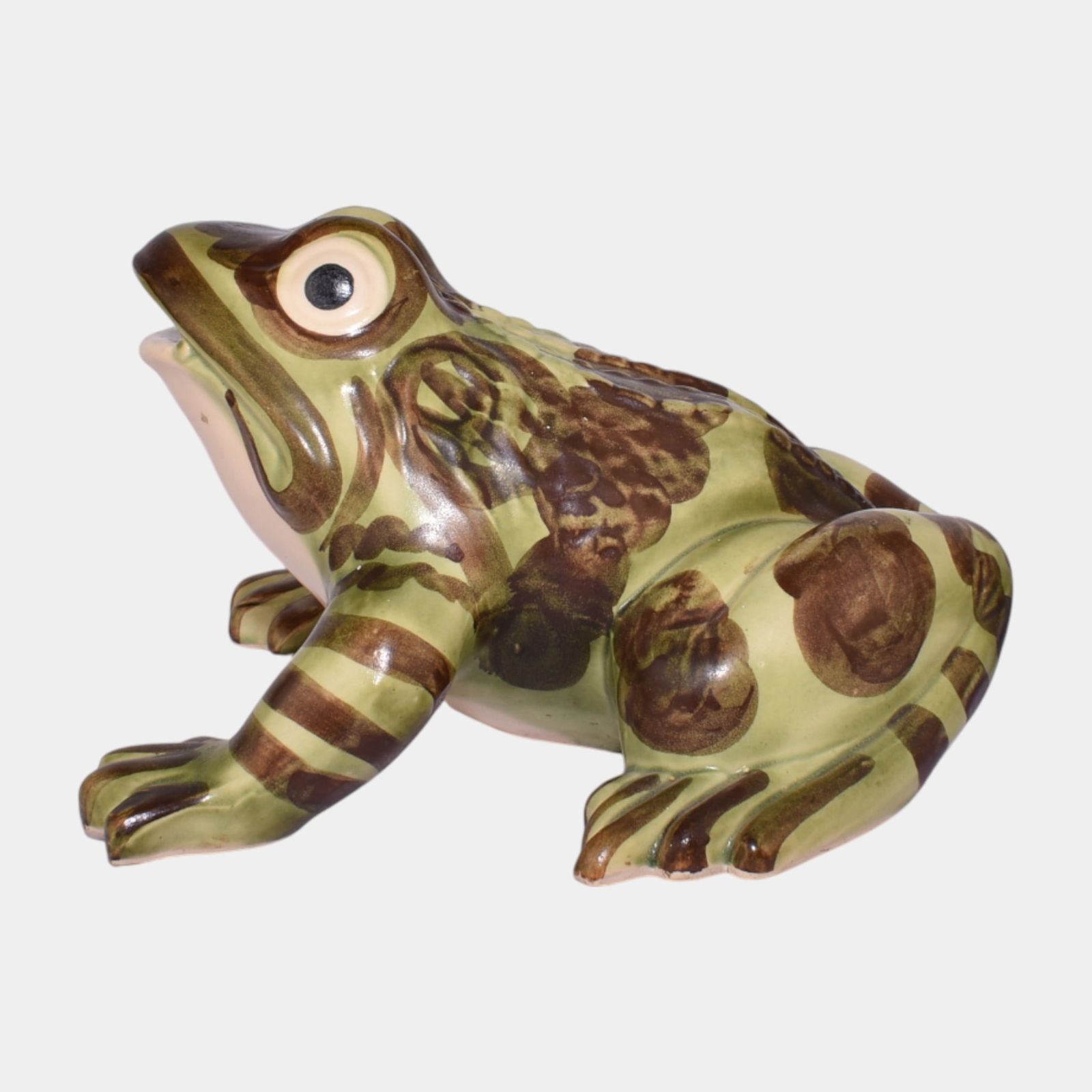 Brush McCoy 1967 Vintage Pottery Green Frog Ceramic Yard Garden Ornament (1 of 6)