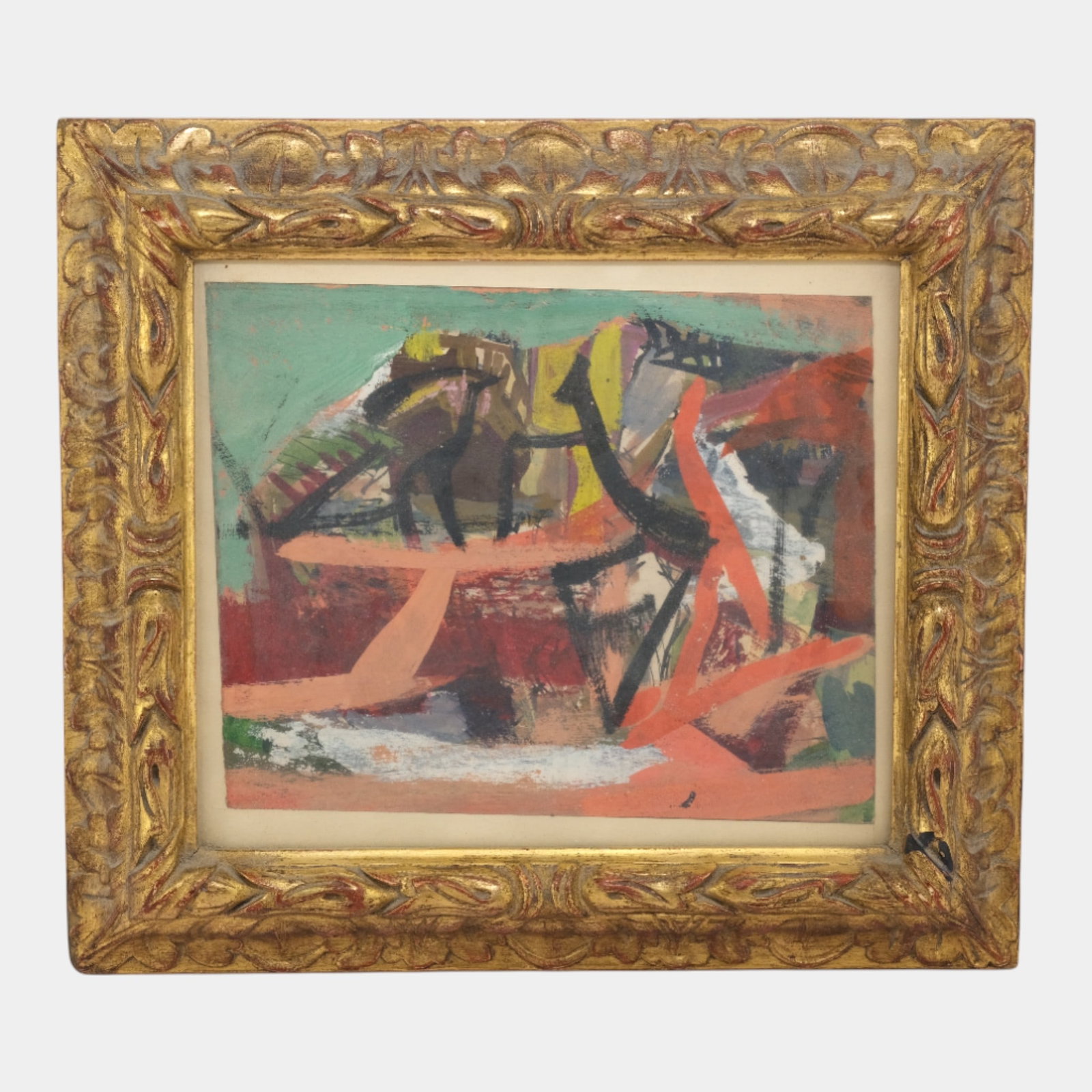 Josef Presser (American 1907-1967) Landscape Gouache Watercolor Framed Painting: We offer affordable in-house shipping on all items. Josef Presser (American 1907-1967) Landscape Gouache Watercolor Framed Painting Expressively composed and richly textured, this Josef Presser gouac
