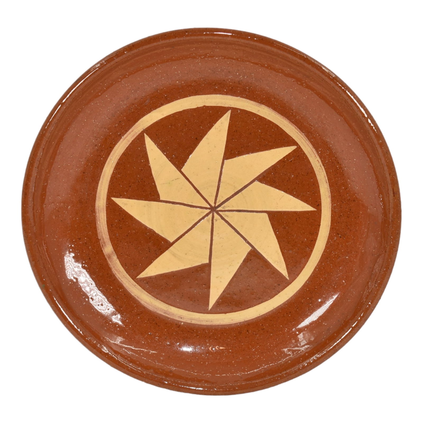 Pine Ridge Sioux Dakota Hand Made Art Pottery Star Design Ceramic Plate Woody (1 of 7)