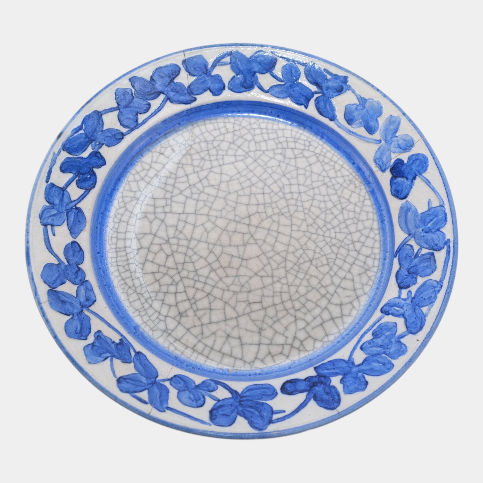Chelsea Pottery 1891-1894 Arts And Crafts Dedham Pottery Blue Clover Plate (1 of 11)