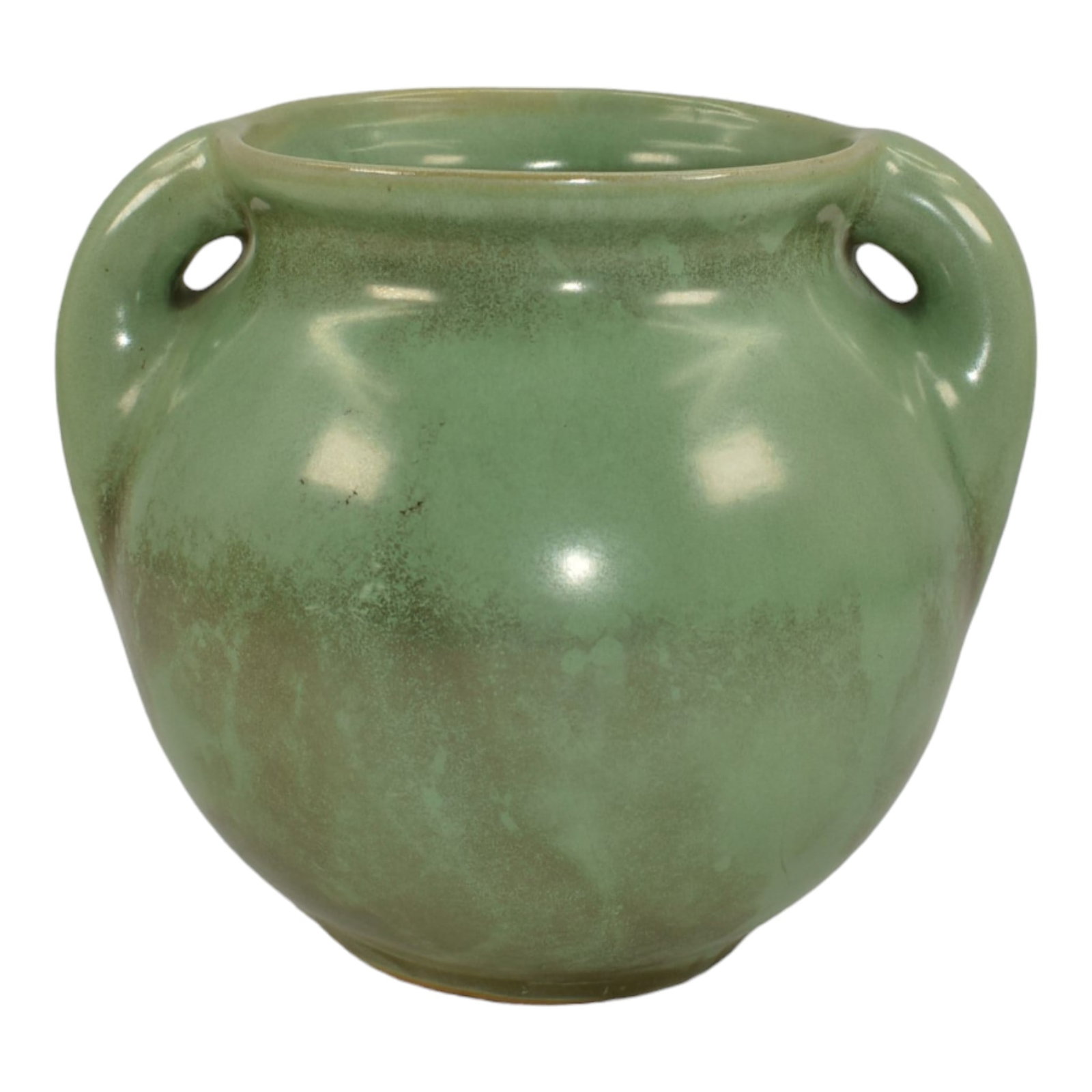 Shearwater Mid Century Modern Art Pottery Antique Green Glaze Ceramic Vase (1 of 6)