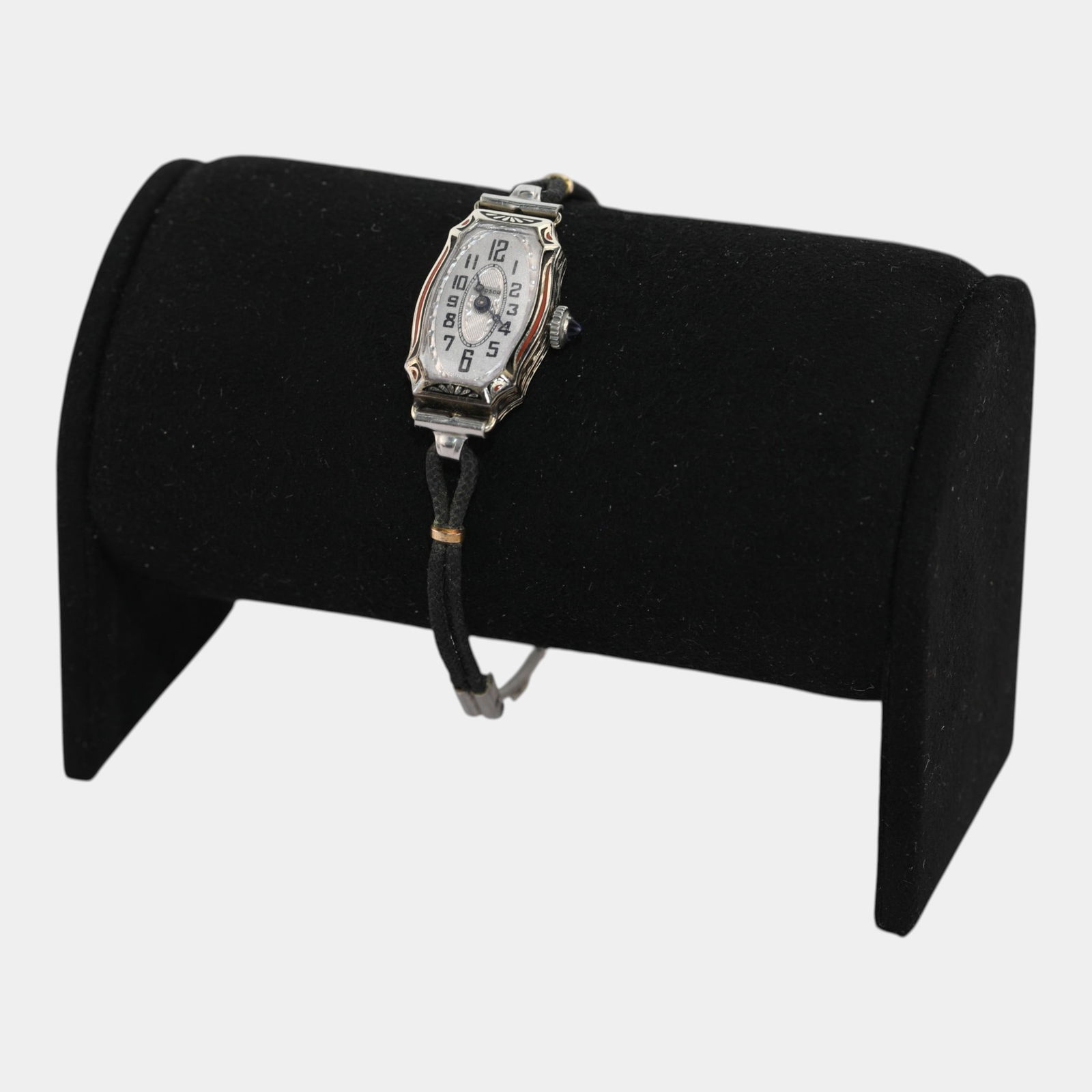 Windsor Swiss Made 1920s Art Deco Silver-Tone Case with Blue Gem Crown Ladies Wristwatch: We offer affordable in-house shipping on all items. Windsor Swiss Made 1920s Art Deco Silver-Tone Case with Blue Gem Crown Ladies Wristwatch Gracefully contoured and finely detailed, this 1920s Winds