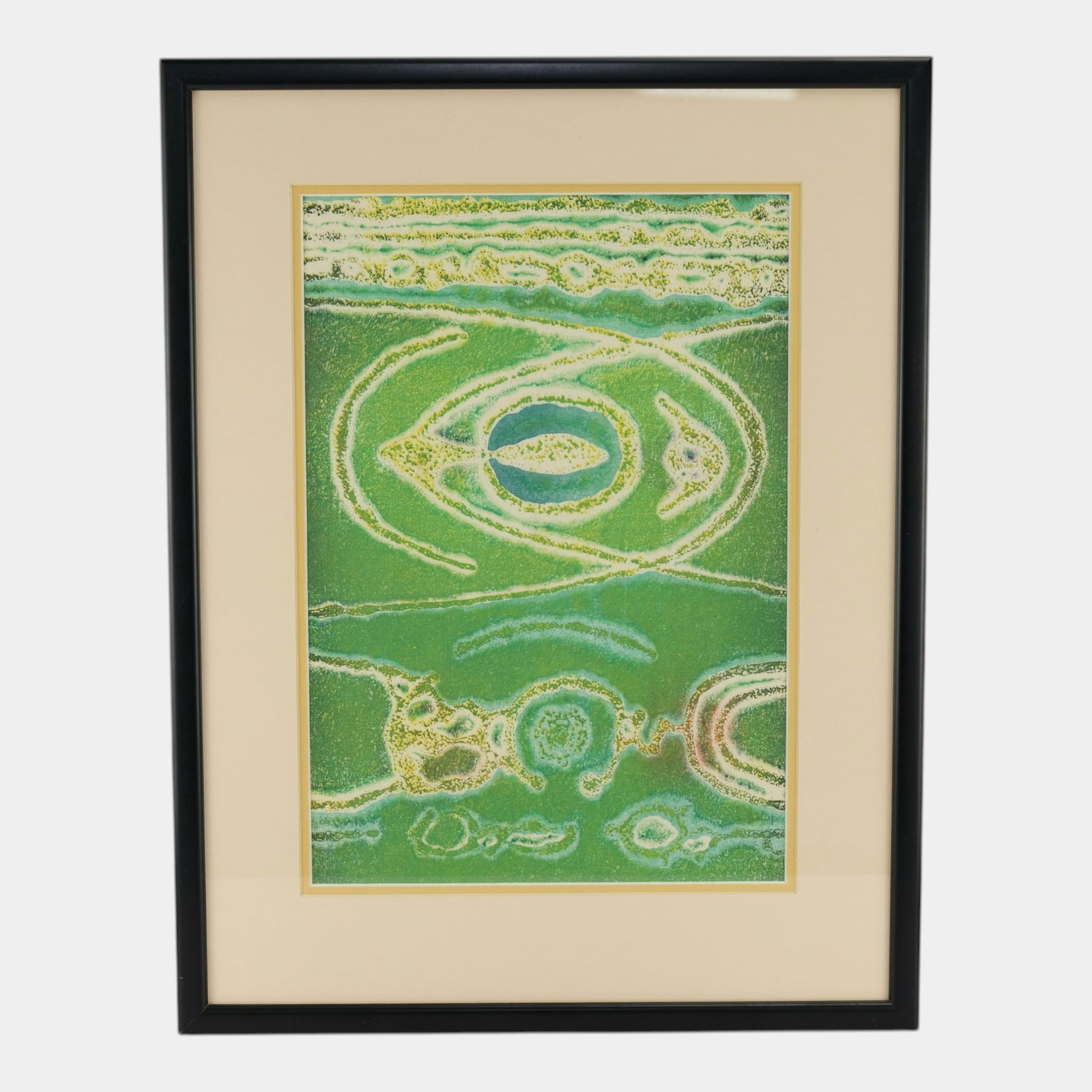 Toshi Yoshida (Japanese, 1911-1995) "Seaside" 1960s Abstract Period Woodblock Print (1 of 6)