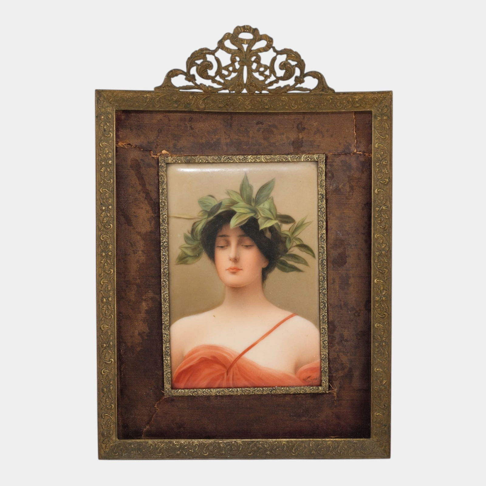 Berlin KPM 19th Century German Hand Painted Framed Porcelain "Daphne" Plaque: We offer affordable in-house shipping on all items. Berlin KPM 19th Century German Hand Painted Framed Porcelain "Daphne" Plaque Beautifully hand painted, this 19th century Berlin KPM porcelain plaqu