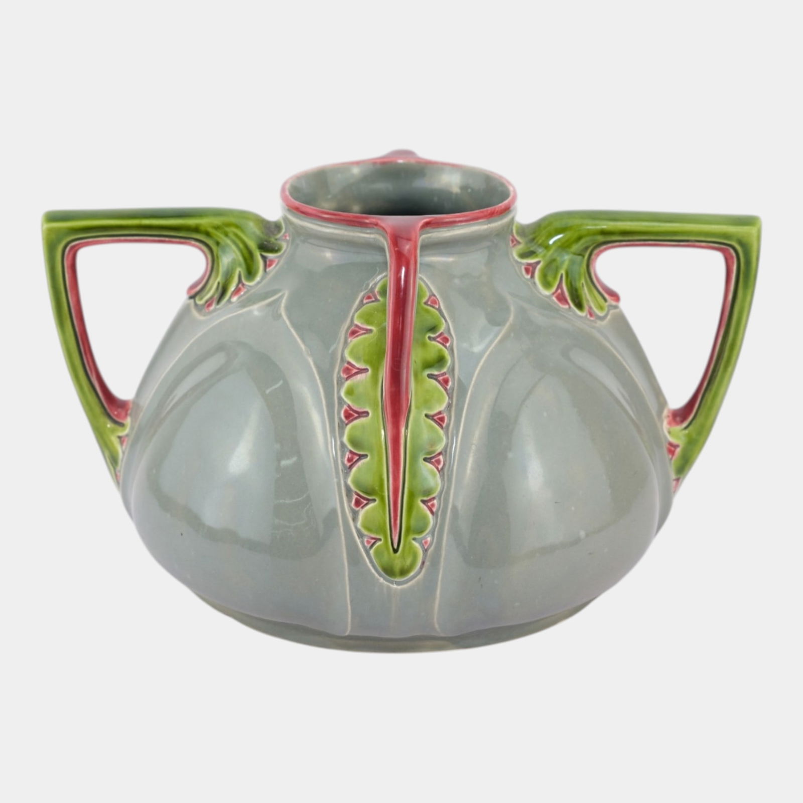 Julius Dressler JBD Austrian Vintage Art Pottery Ceramic Buttress Four Handled Vase 780: We offer affordable in-house shipping on all items. Julius Dressler JBD Austrian Vintage Art Pottery Ceramic Buttress Four Handled Vase 780 Striking and sculptural, this Julius Dressler Austrian pott