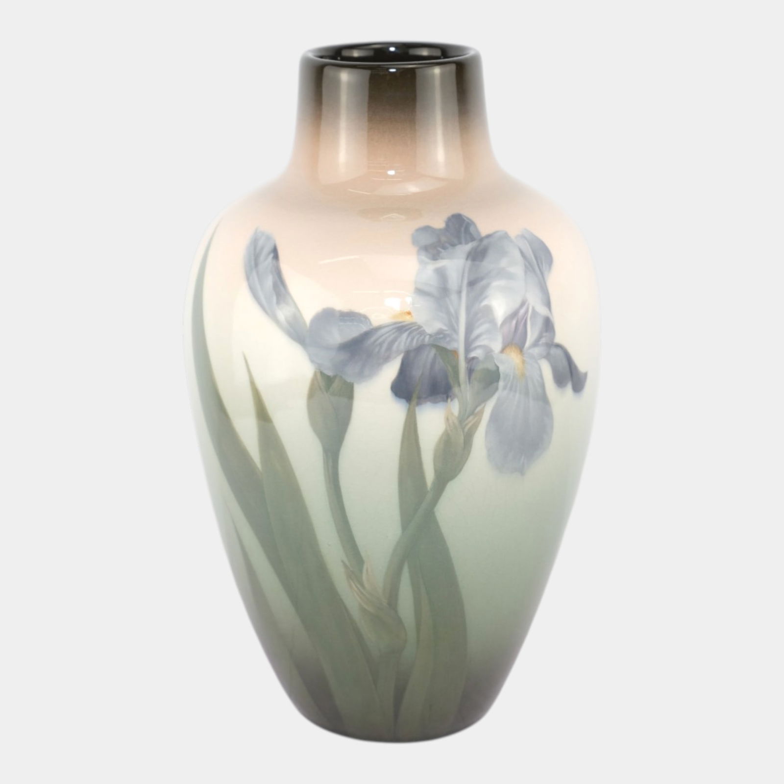 Rookwood 1909 Art Pottery Iris Glaze Hand Painted Iris Vase 905C Carl Schmidt (1 of 7)