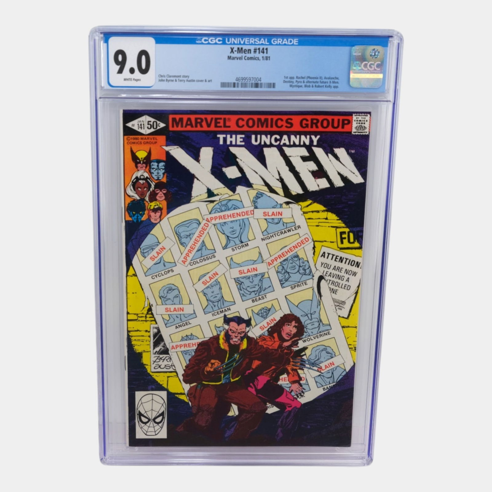 The Uncanny X-Men #141 CGC 9.0 Key Comic Book Intro Into "Days Of Futures Past" (1 of 2)