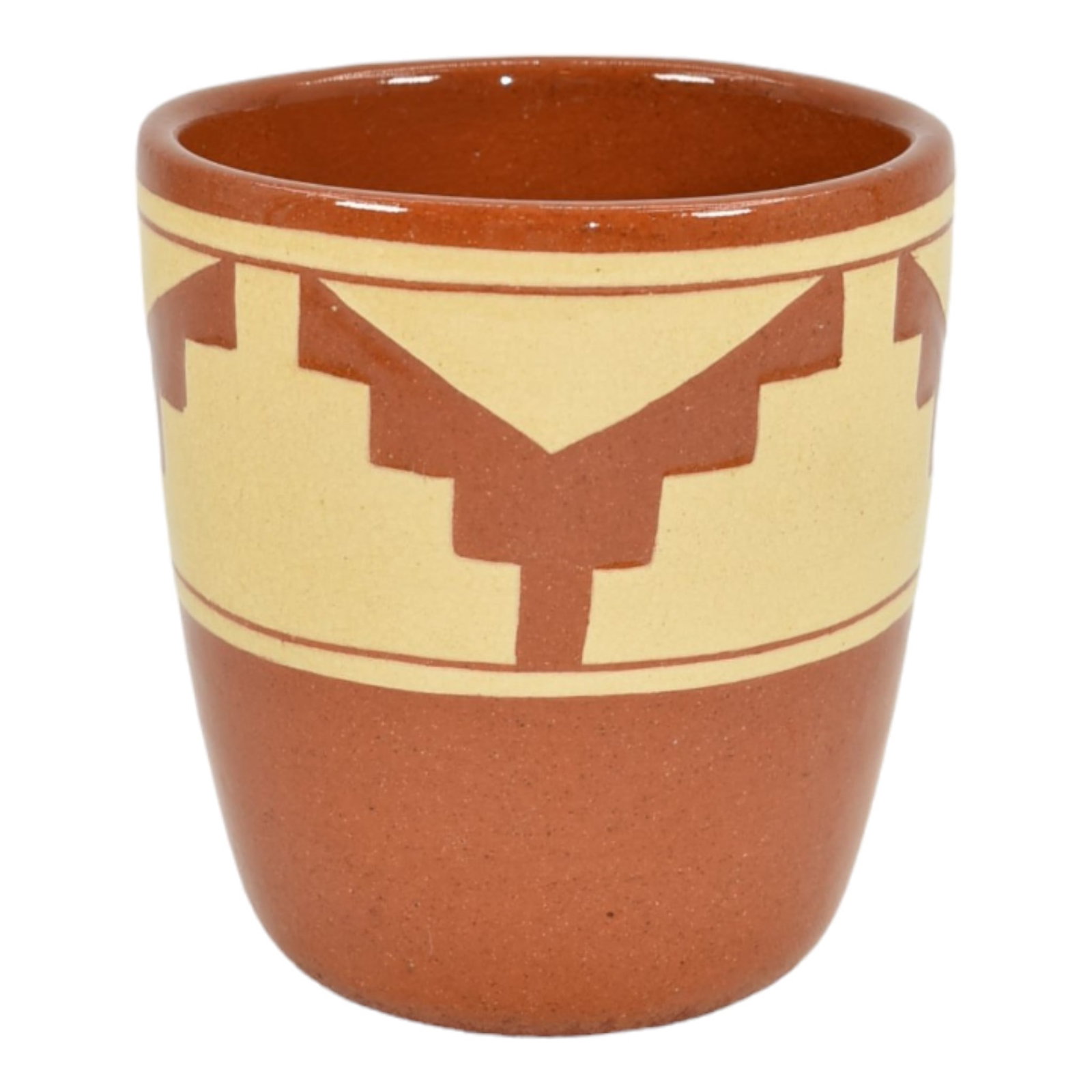 Pine Ridge Sioux Dakota Pottery Hand Made Brown Planter Vase Talbot (1 of 6)