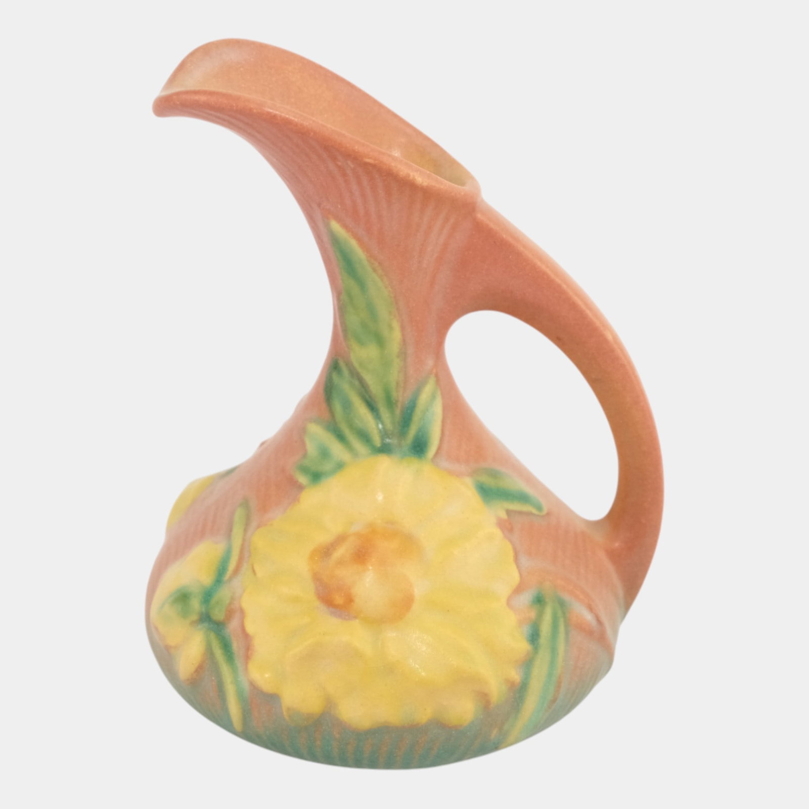 Roseville Peony Pink 1942 Mid Century Modern Pottery Pottery Ceramic Ewer 7-6 (1 of 6)