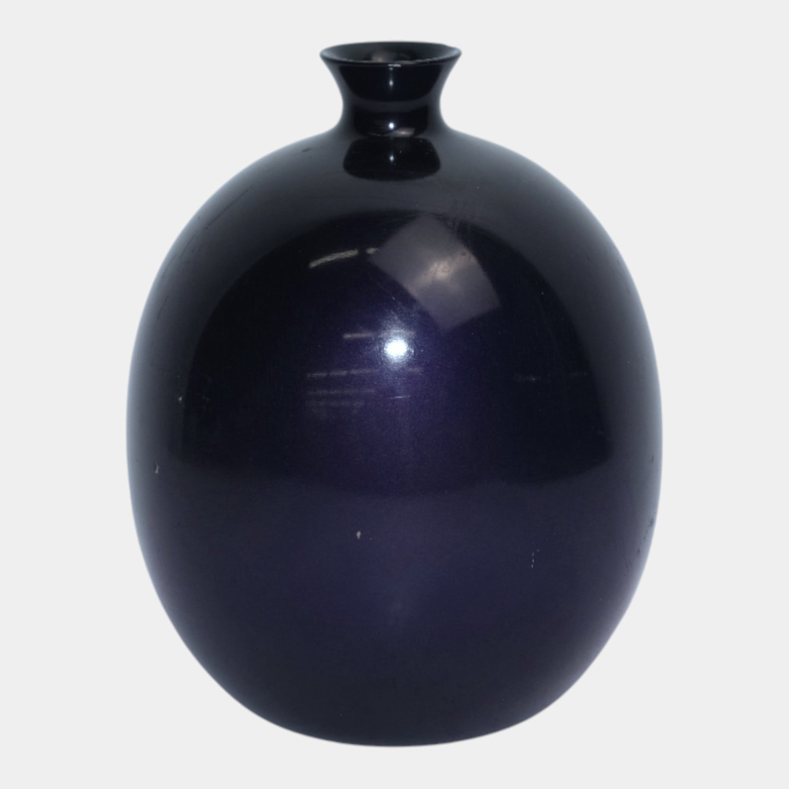 Georgie And Joseph Pozycinski Vintage Wood Vase With Enamel Covering Signed (1 of 3)