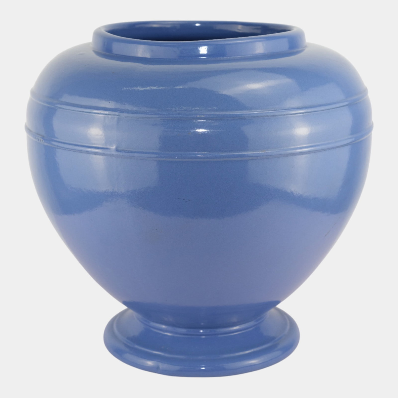 Robinson Ransbottom Blue Bulbous Art Pottery Jardiniere Planter (1 of 3)