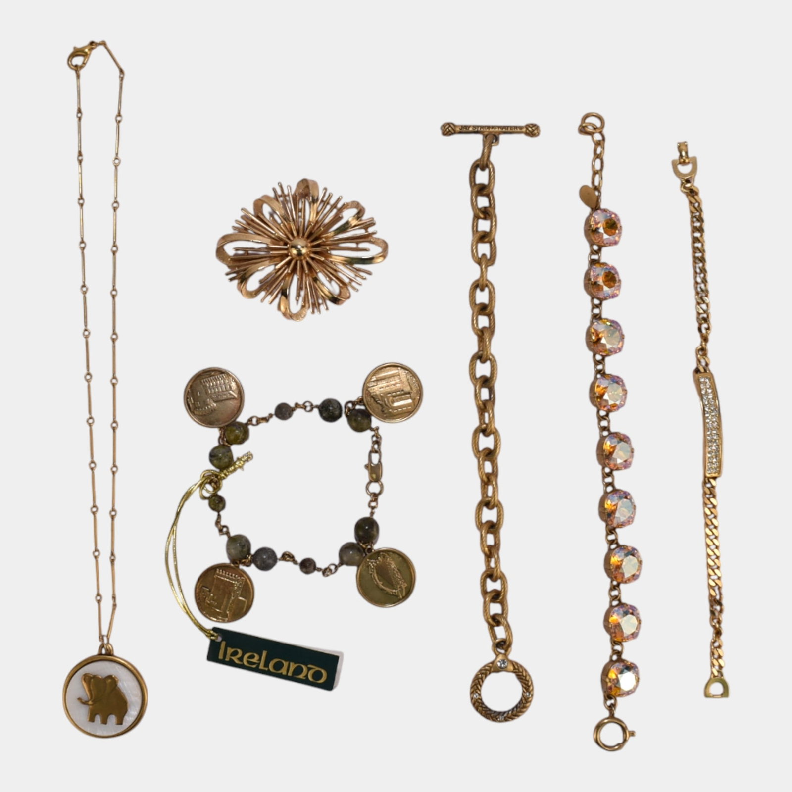 Christian Dior, Jay Strongwater Trifari & More Vintage Brooch Bracelets Necklace (1 of 2)