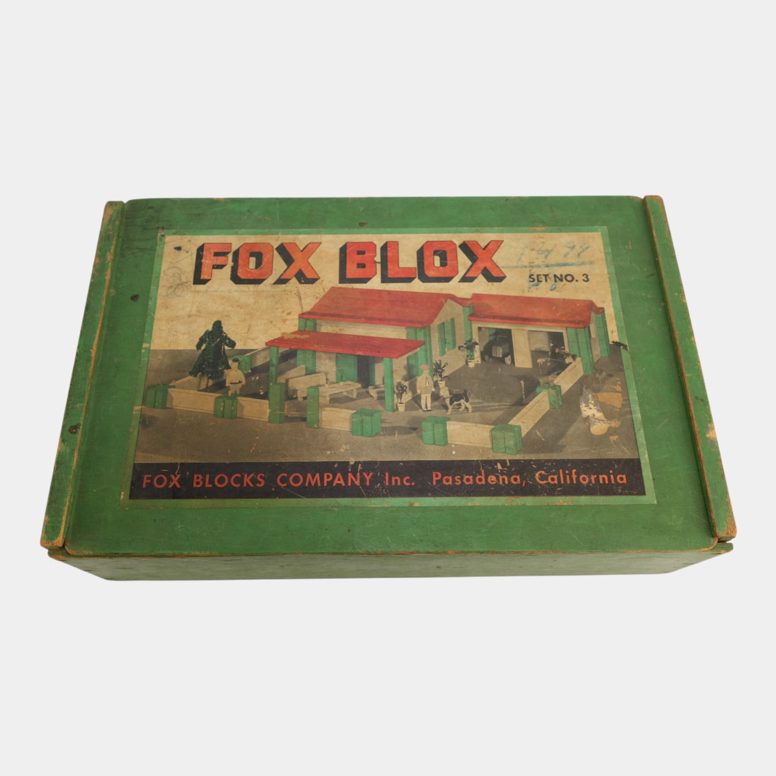 Antique Milk Painted Green Wood Box FOX BLOX Vintage Toy Box (Empty): Professional, fast, and affordable in house shipping available for all items. Antique Milk Painted Green Wood Box FOX BLOX Vintage Toy Box (Empty) Age related wear. 6" tall and 19" wide.