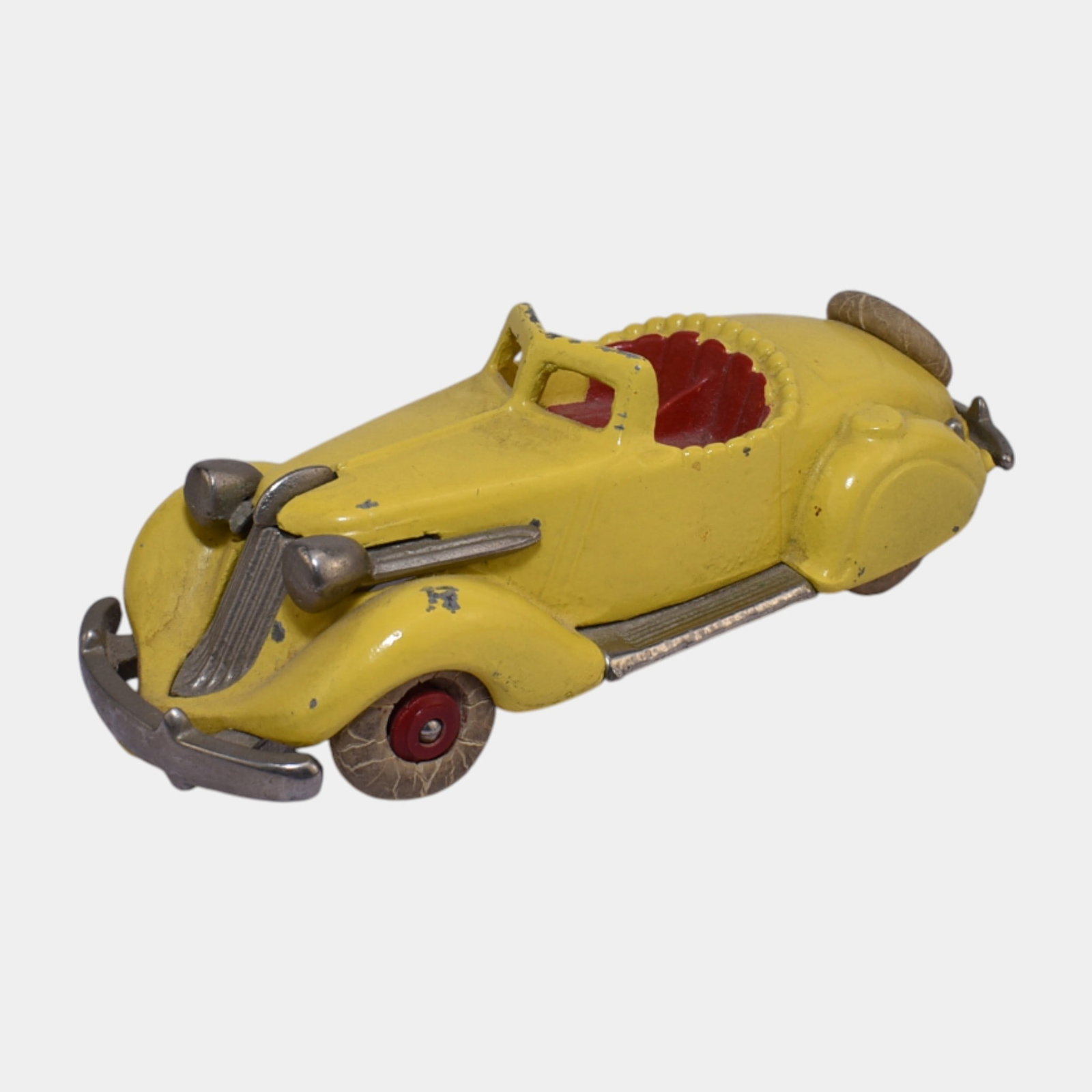 Hubley Reproduction 1973 Cast Iron Take Apart Yellow Sedan (1 of 3)