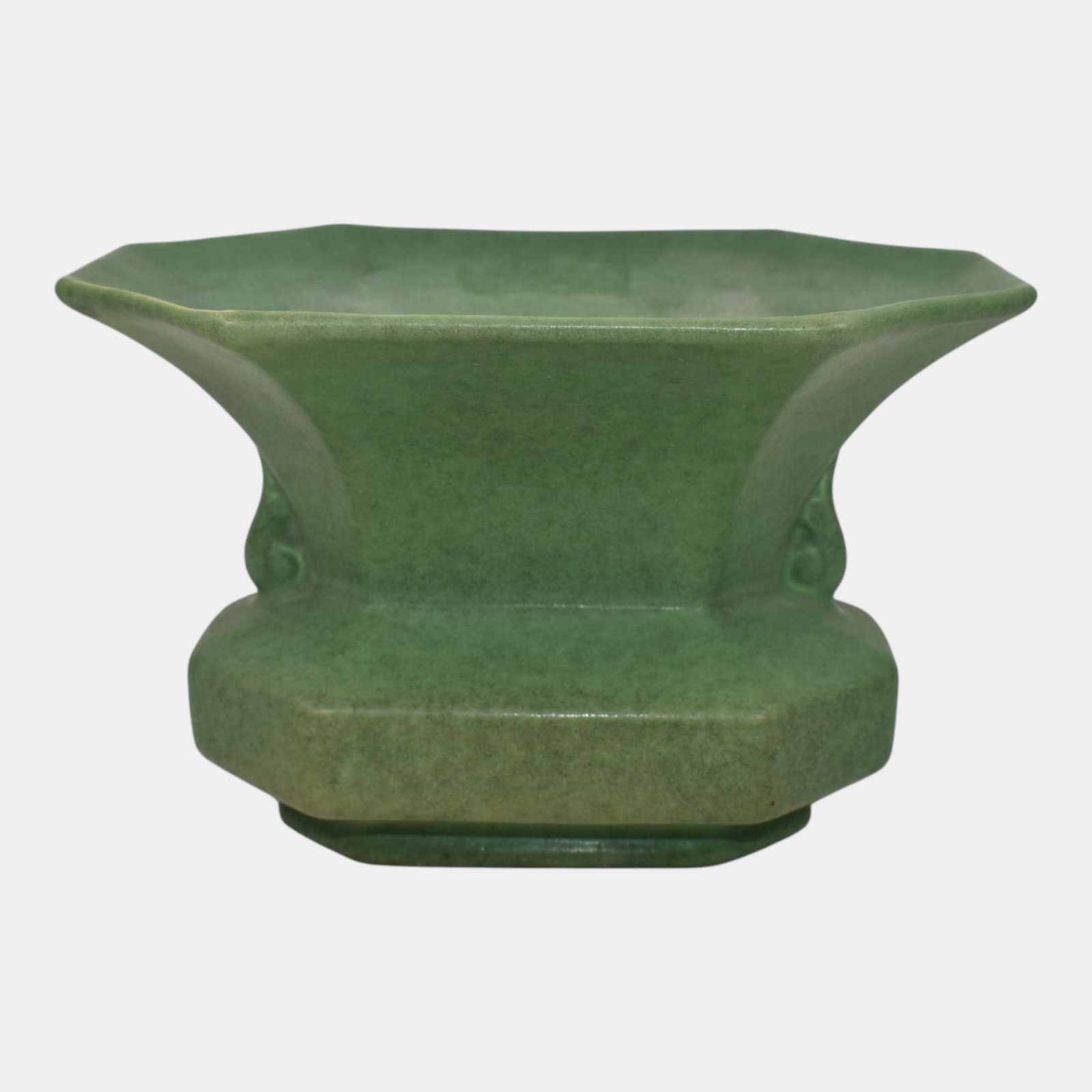 Red Wing Rumrill 1933 Vintage Art Deco Green Ceramic Planter Vase 310 (1 of 6)